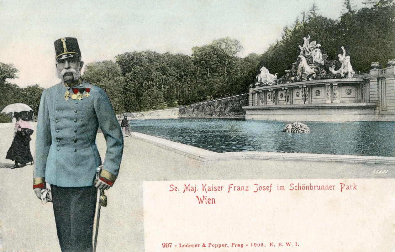 Ferenc József császár a Schönbrunni kastélyparkban alkotó: Unbekannter Künstler