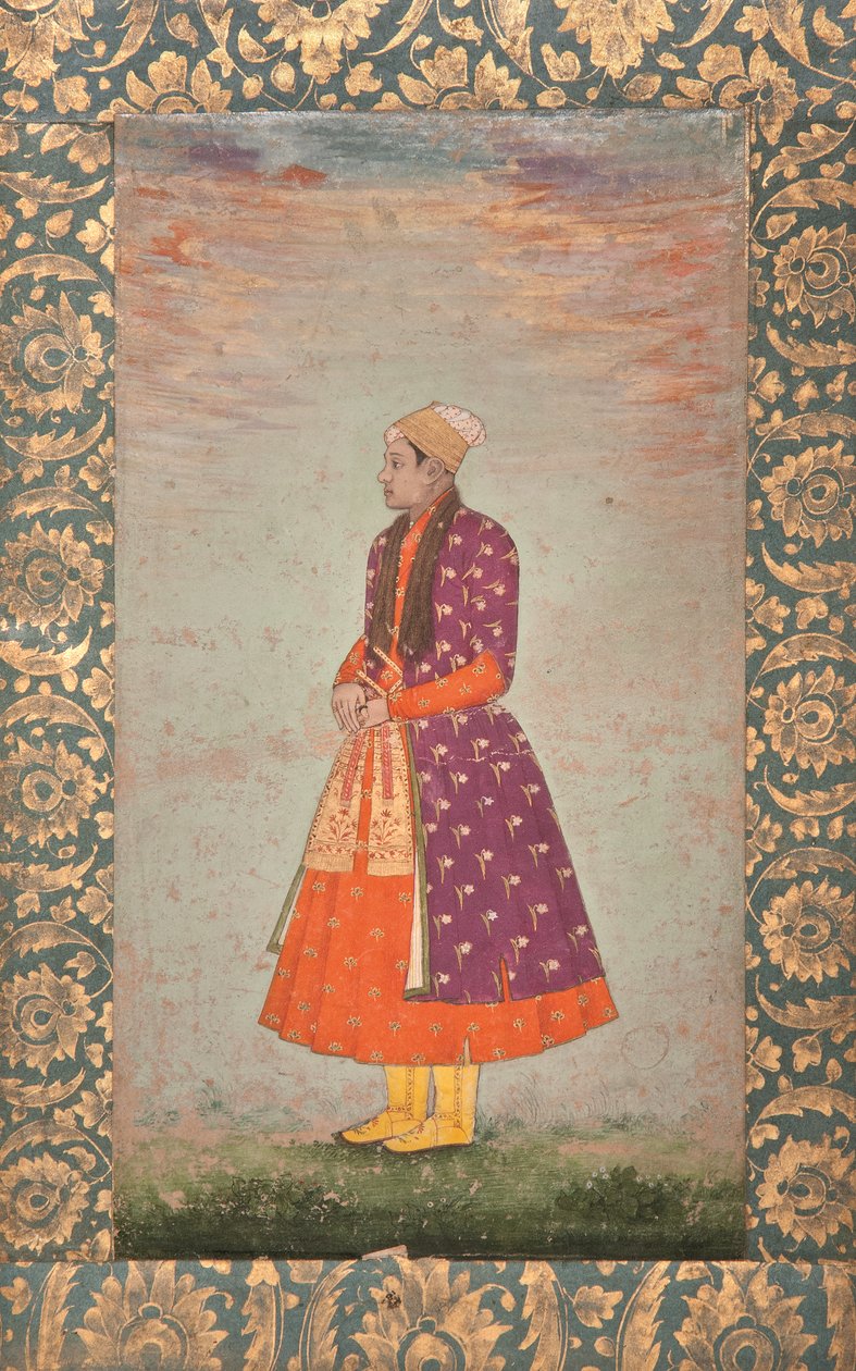 Khawas Khan, Bahadur Shah eunuchja, 17. század vége (átlátszatlan pigmentek és arany a papíron) alkotó: Unbekannter Künstler