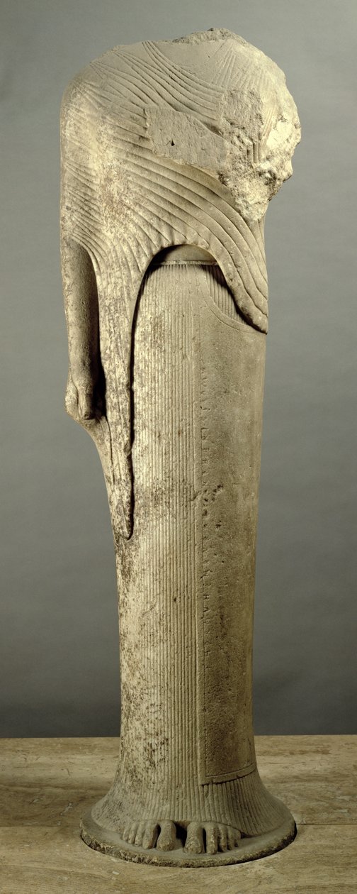 Kore-figura, amelyet Cheramyes szentelt, Héra szentélyéből, Szamoszból, ie 570 körül (márvány) alkotó: Unbekannt