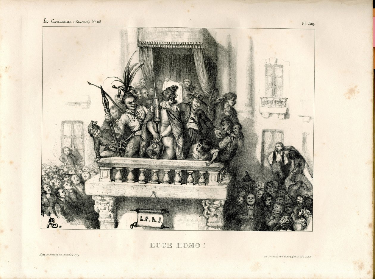 La Caricature (1830) politikai, szatirikus fekete-fehérben alkotó: Unbekannter Künstler