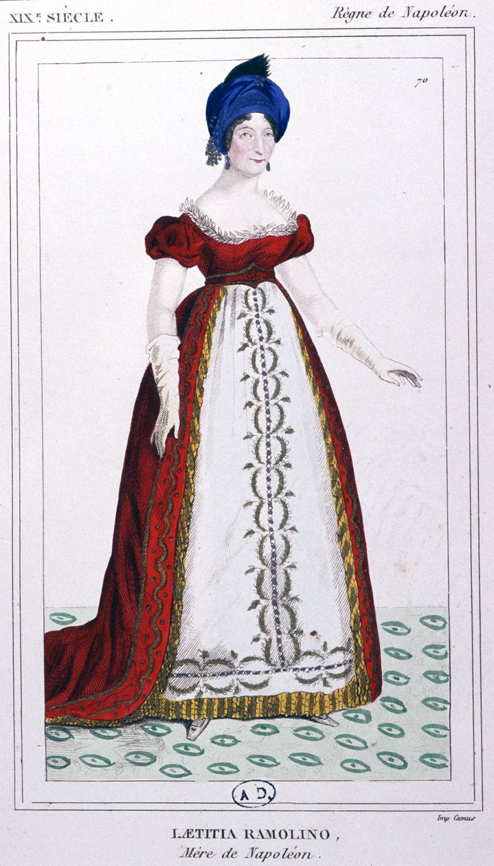 Laetitia Bonaparte, 1810 körül (metszet) alkotó: Unbekannter Künstler