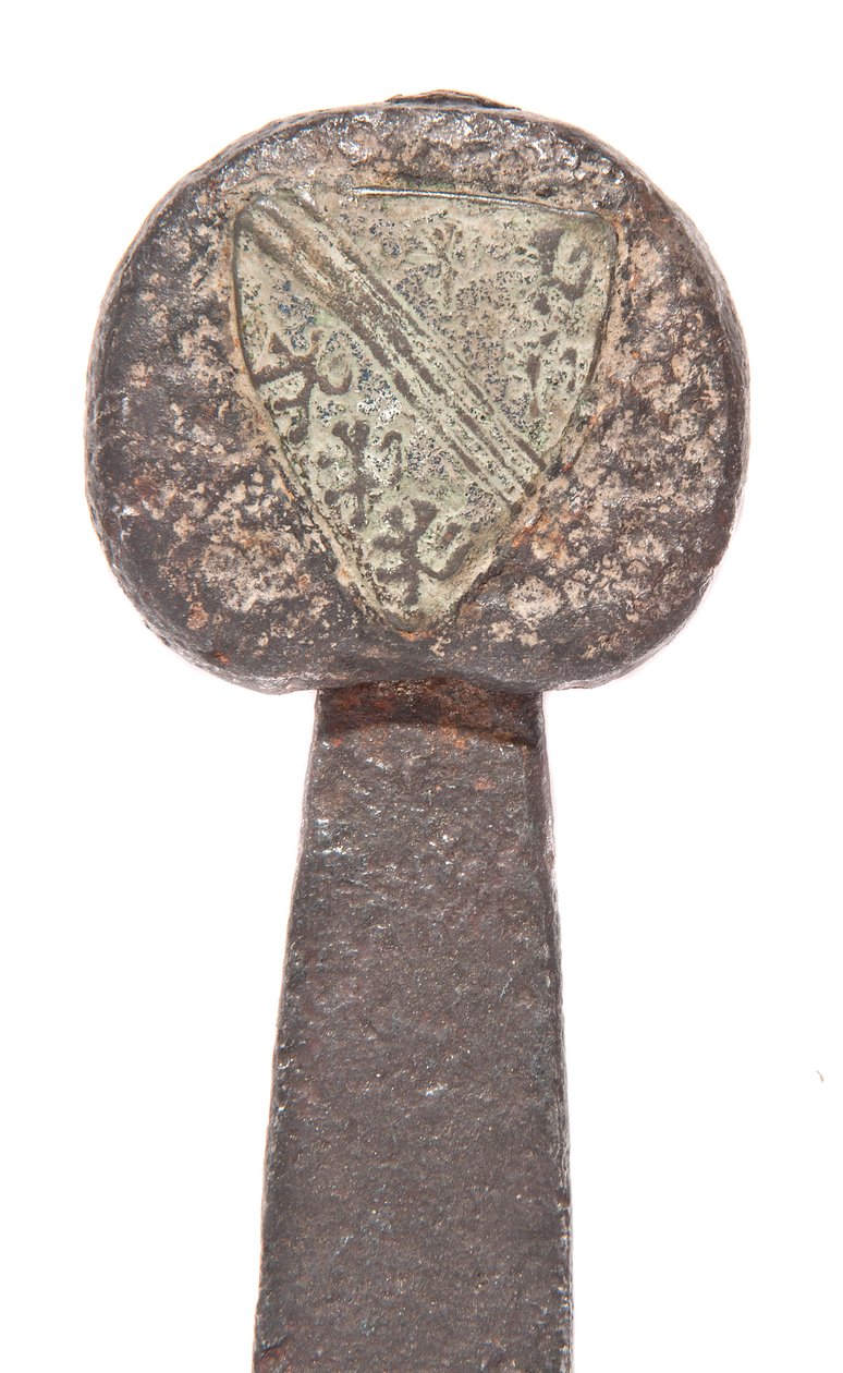 Késő középkori széles kard, korábbi viking pengével és a De Bohun család karjain, Hereford és Essex grófjai, 11-14. század alkotó: Unbekannt