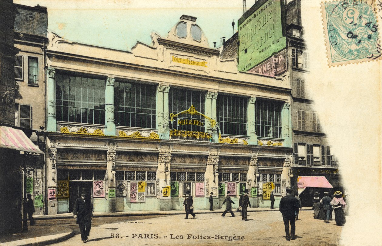 Les Folies-Bergere külső, Párizs Híres párizsi szórakozóhely alkotó: Unbekannter Künstler