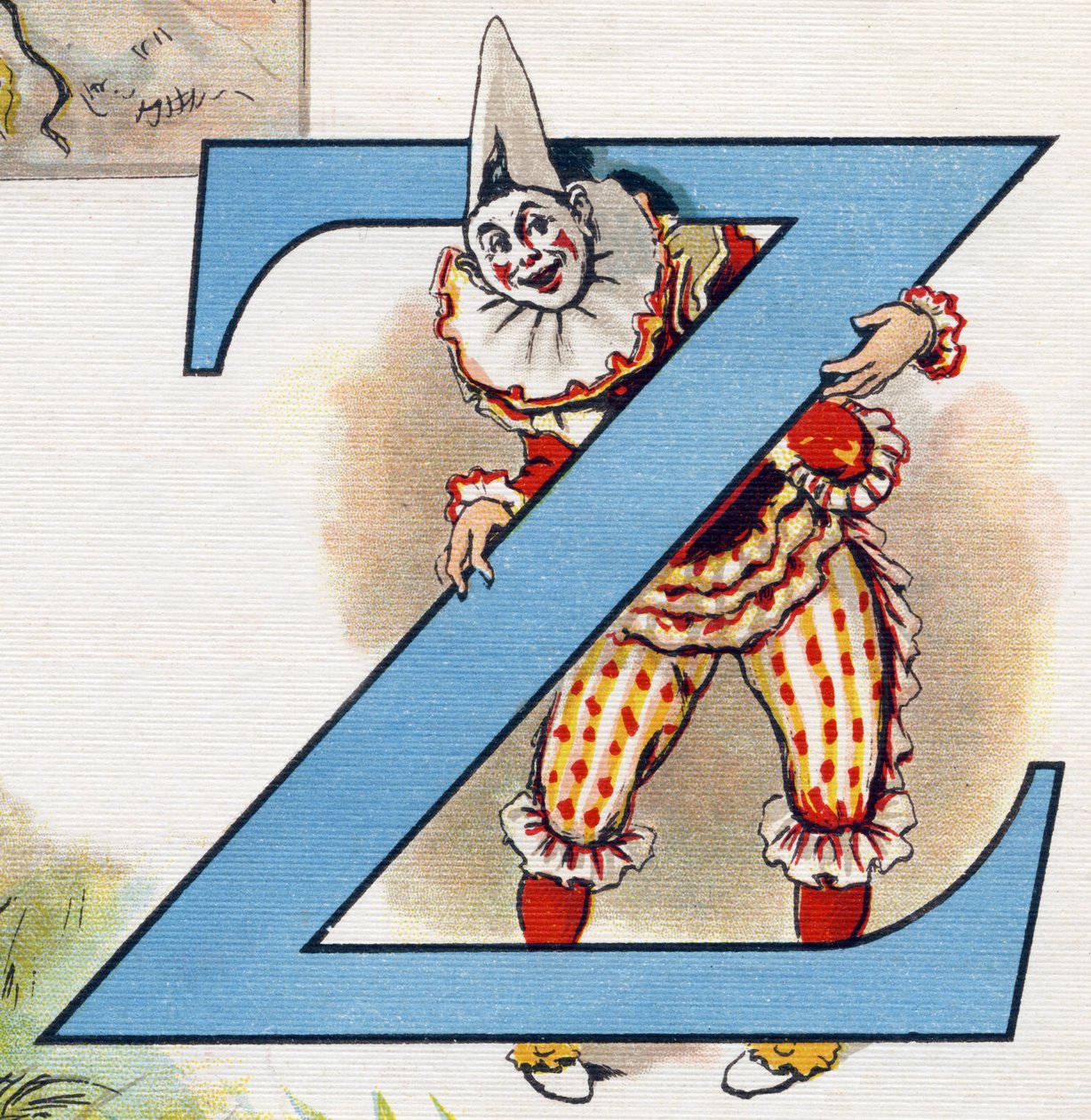 Z betű: Zizi bohóc. Metszet "ABC L
