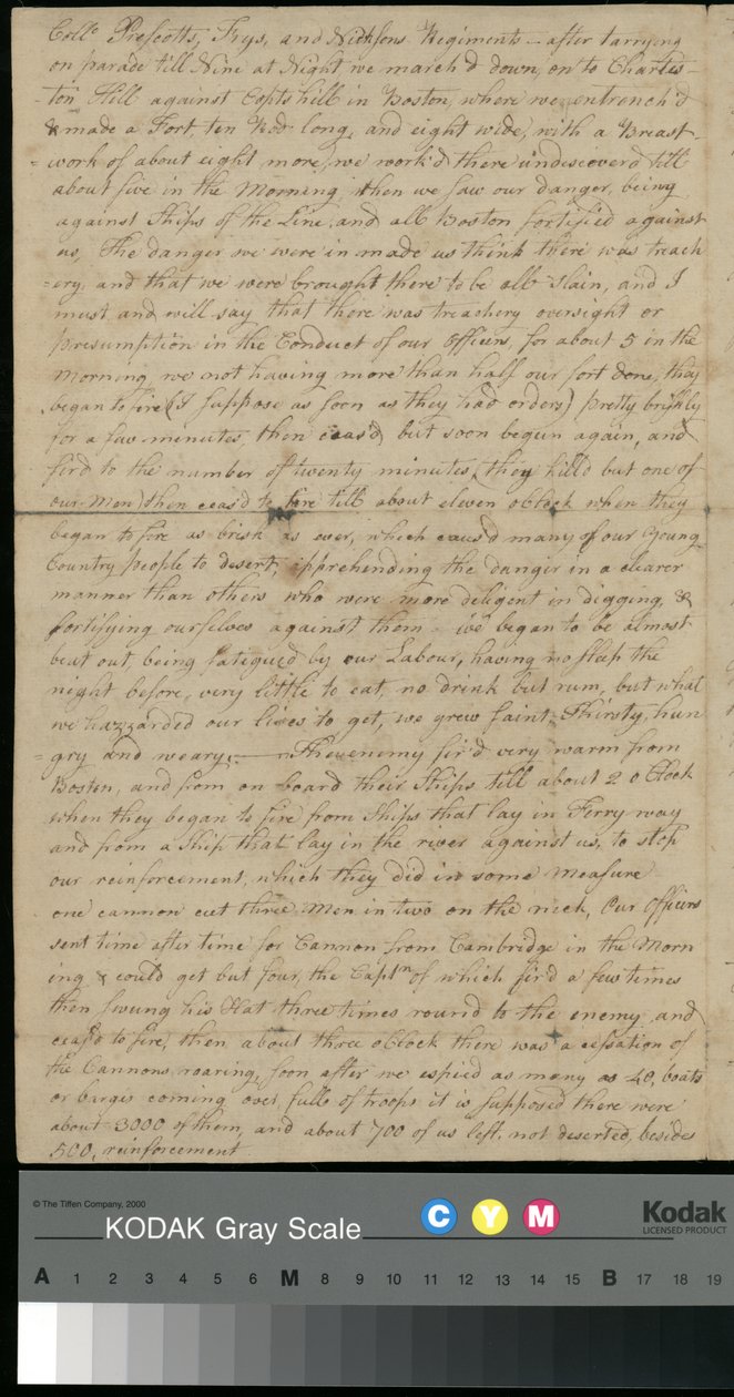 Peter Brown levele Sarah Brownnak, 1775. június 25. (papír) alkotó: Unbekannter Künstler