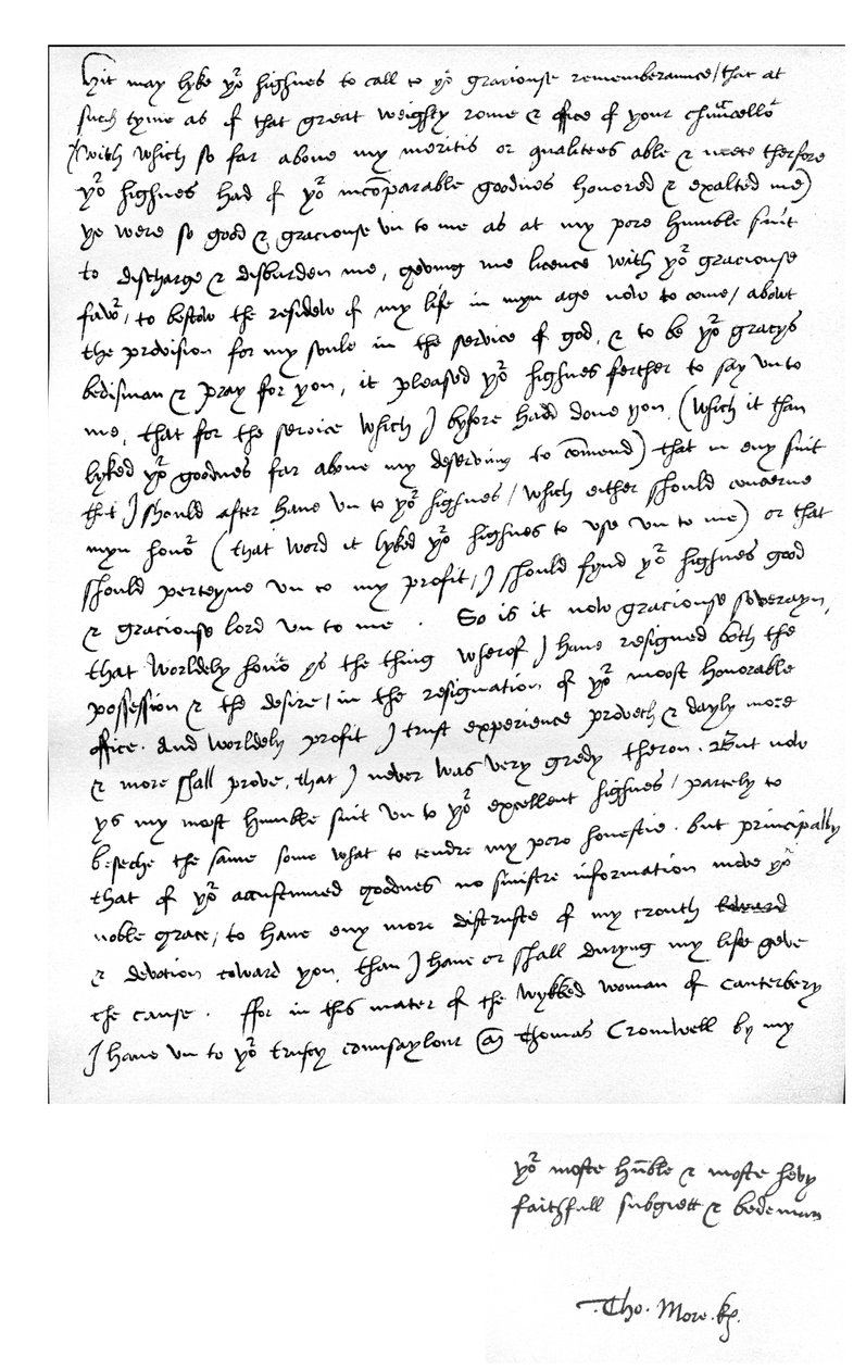 Thomas More levele VIII. Henrik királynak, Chelcithben (Chelsea) írt otthonában, március 5. alkotó: Unbekannt