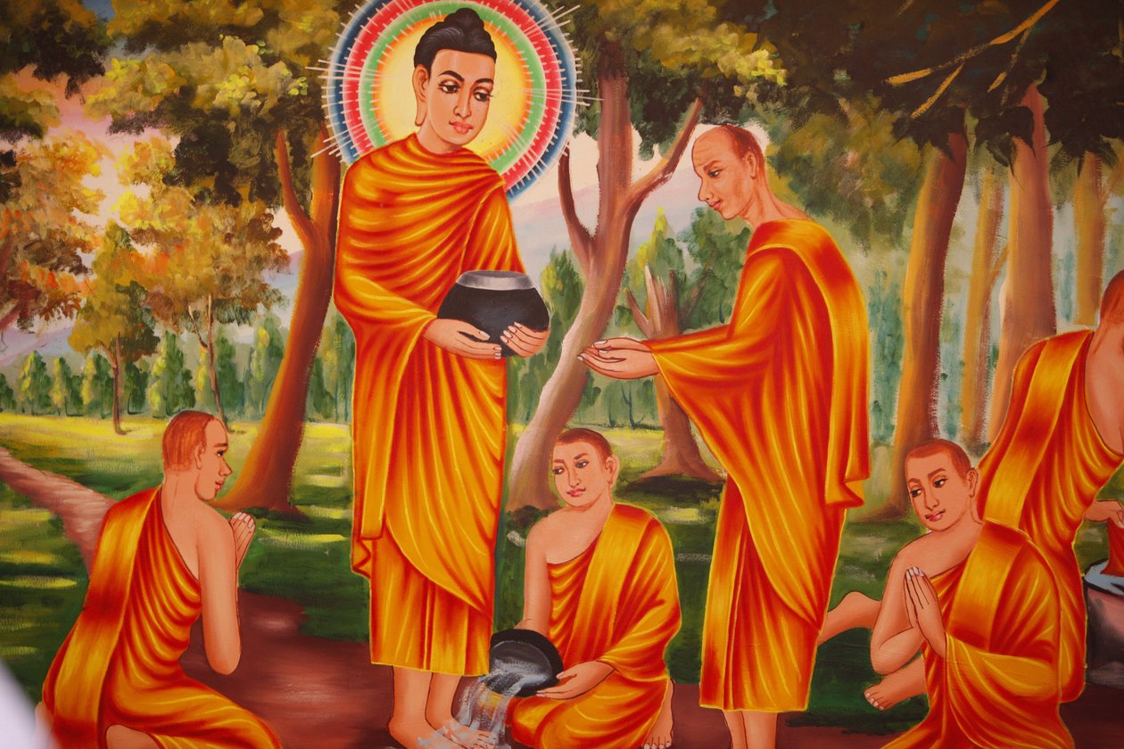 A Buddha élete a Dharmát terjesztve, Phnom Penh, Kambodzsa alkotó: Unbekannt