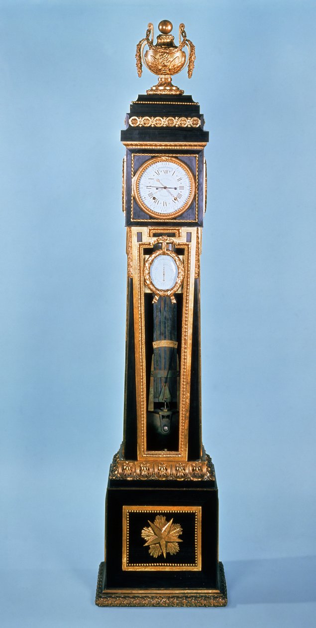 XVI. Lajos ébenfából készült furnérozott egyenlet, hosszú házas óra, Ferdinand Berthoud, Párizs, 18. század vége alkotó: Unbekannt