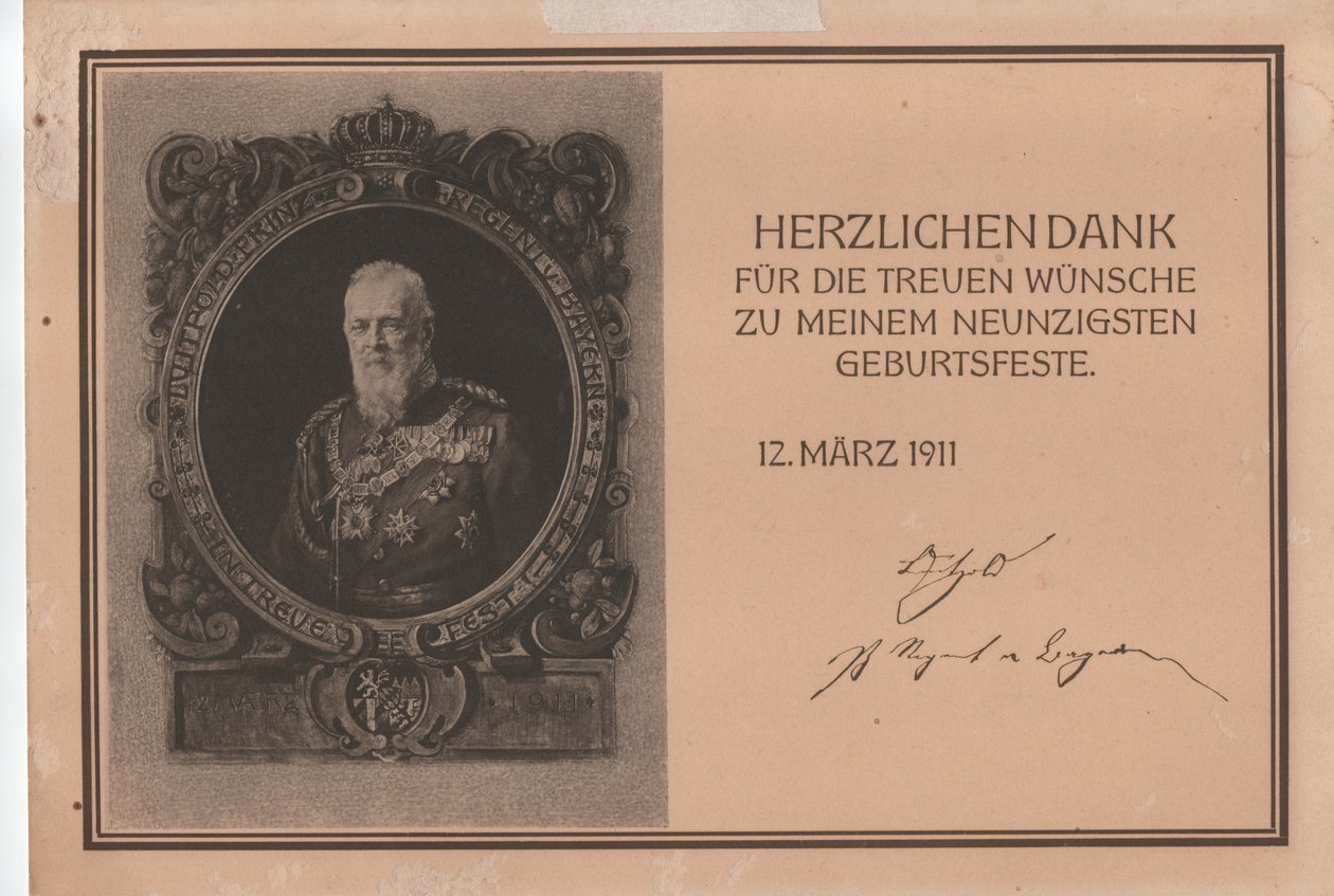 Luitpold Karl Joseph Wilhelm bajorországi Luitpold alkotó: Unbekannter Künstler