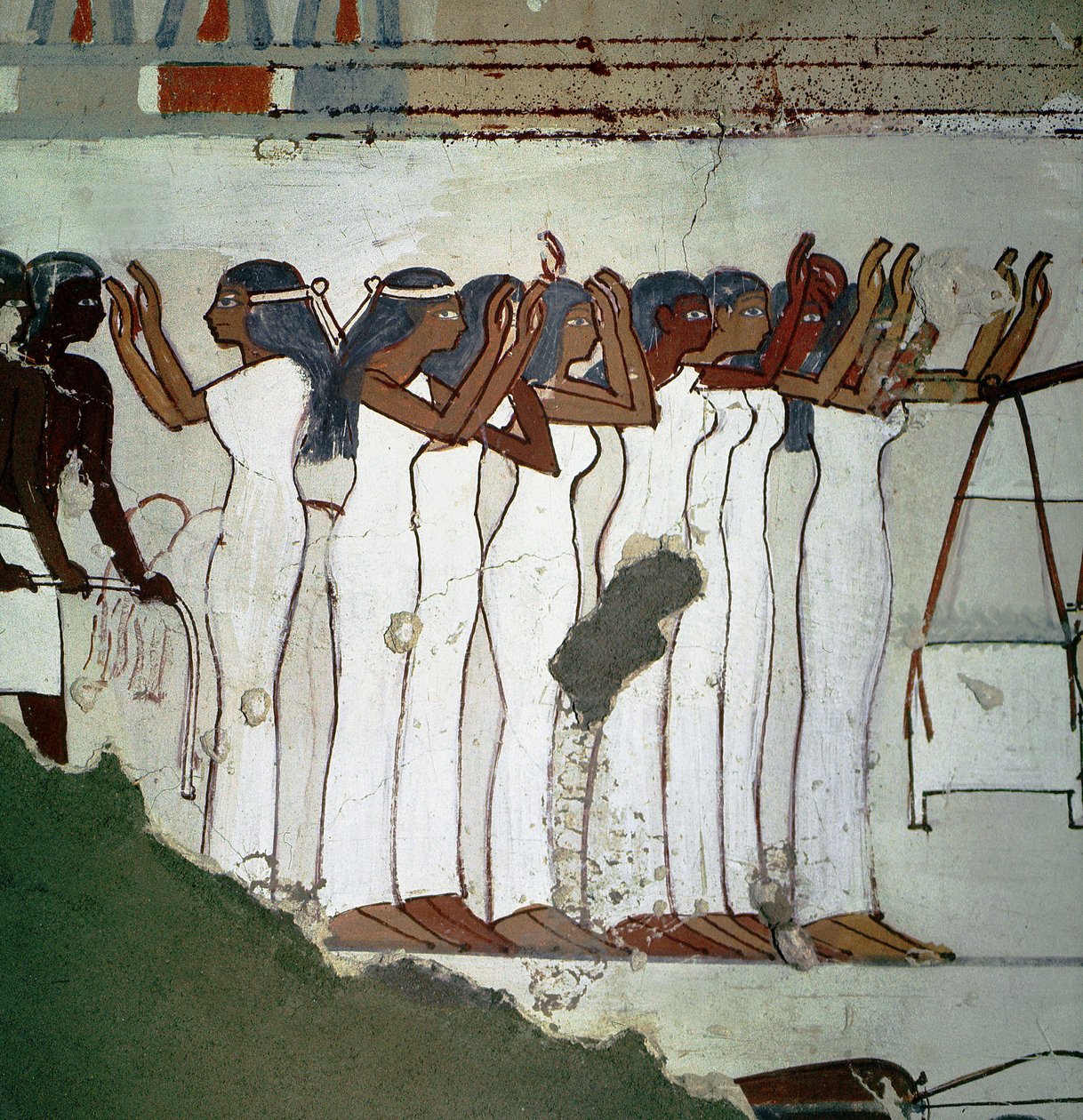 Luxor Théba: Nemesek nekropolisza, síró csoport. (18. dinasztia). alkotó: Leopold Blonder