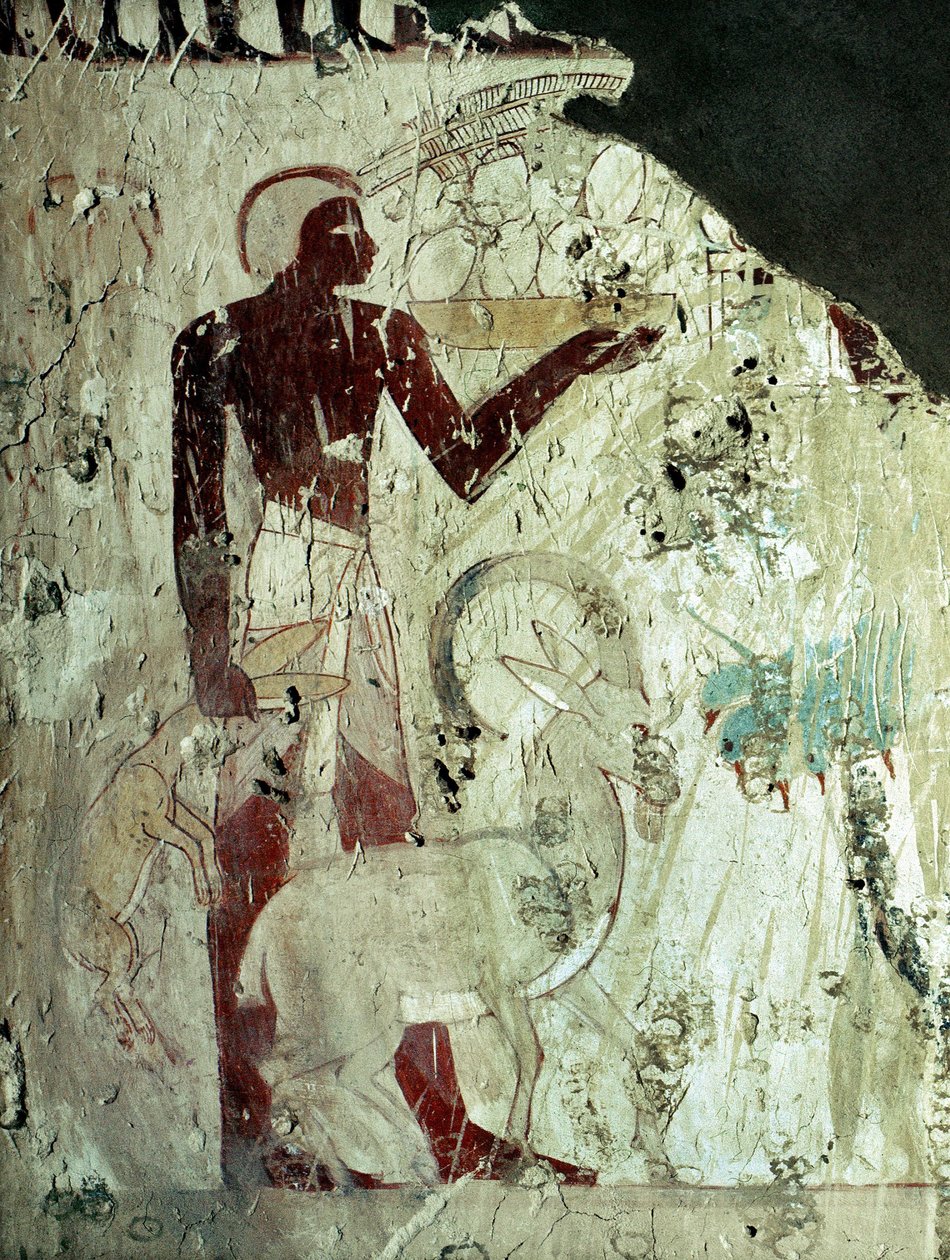 Luxor Théba: nemesi nekropolisz, felajánlások hordozója (18. dinasztia). alkotó: Leopold Blonder