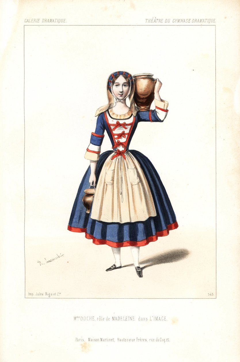 Madame Charlotte Doche, Eugenie Fleury vagy Marie Charlotte Eugenie Plunkett Madeleine szerepében Eugene Scribe L