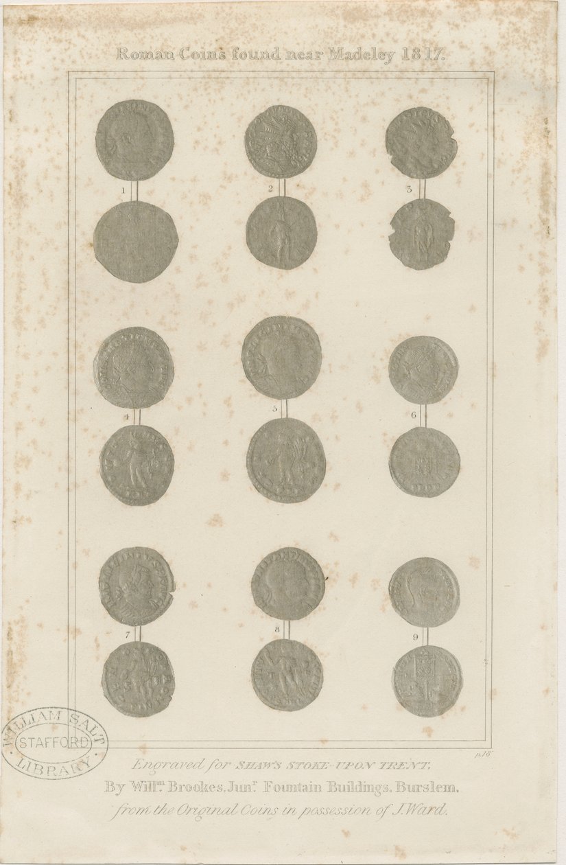 Madeley – Római érmék: metszet, nd [c 1817] alkotó: Unbekannt