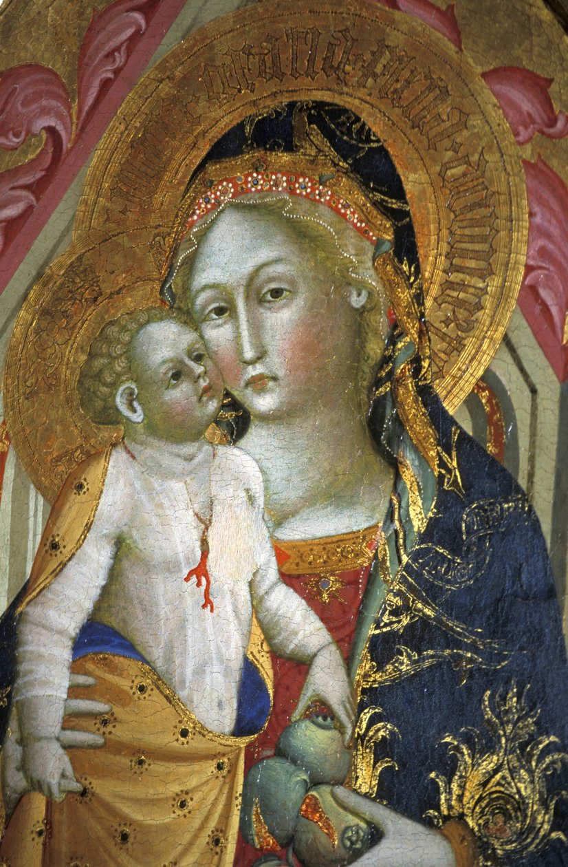 Madonna és gyermek, Francesco di Gentile, XIV. század, Piersanti Múzeum, Matelica, Marche, Olaszország alkotó: Unbekannt
