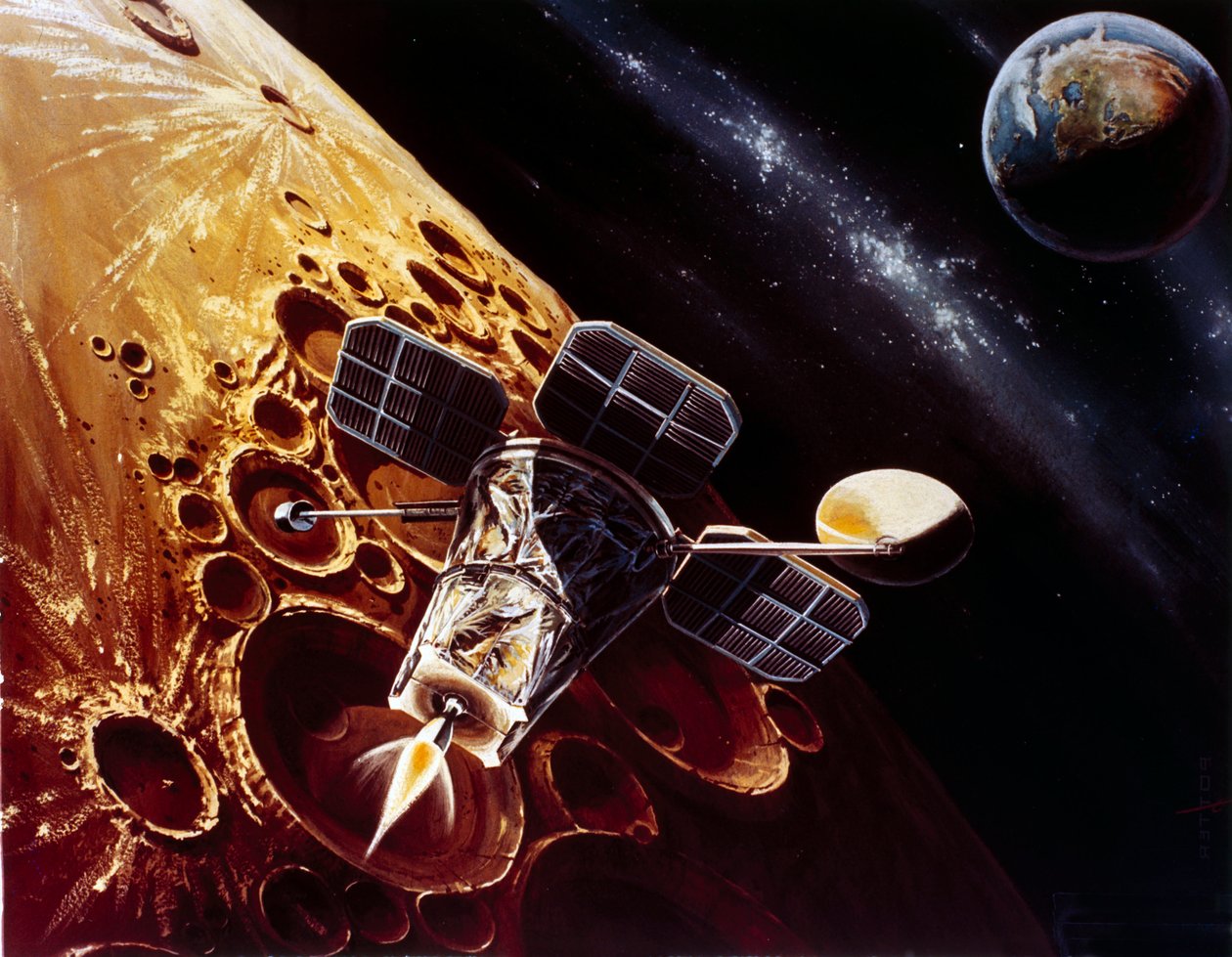 Manned Space Flight, USA, Apollo, General Drawing of Lunar Orbiter alkotó: Unbekannt
