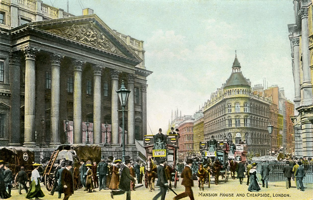 Mansion House és Cheapside, London alkotó: Unbekannter Künstler