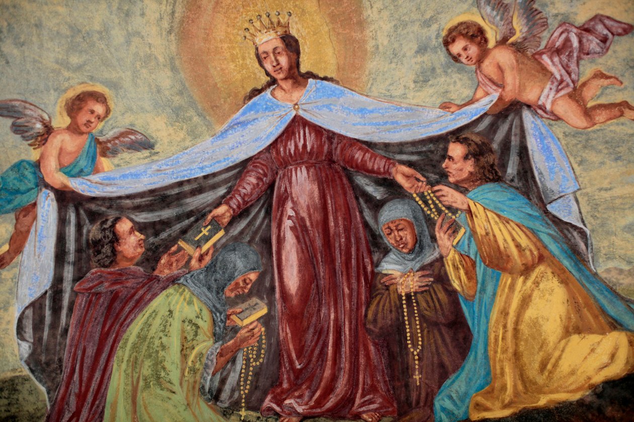 Mária-freskó a loretói templomban ; Prága, Csehország alkotó: Unbekannt
