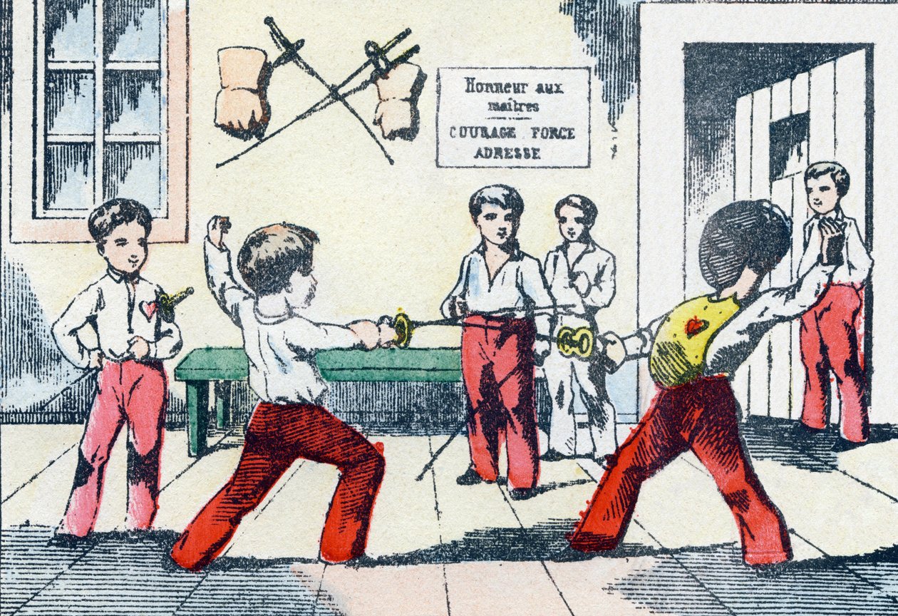 Fegyvermester. Metszet "Alphabet militaire enfantin" felirattal. Pont-a-Mousson képei, 1890 körül. 20 oldal. Mérete: 28,5x21 cm alkotó: Unbekannt