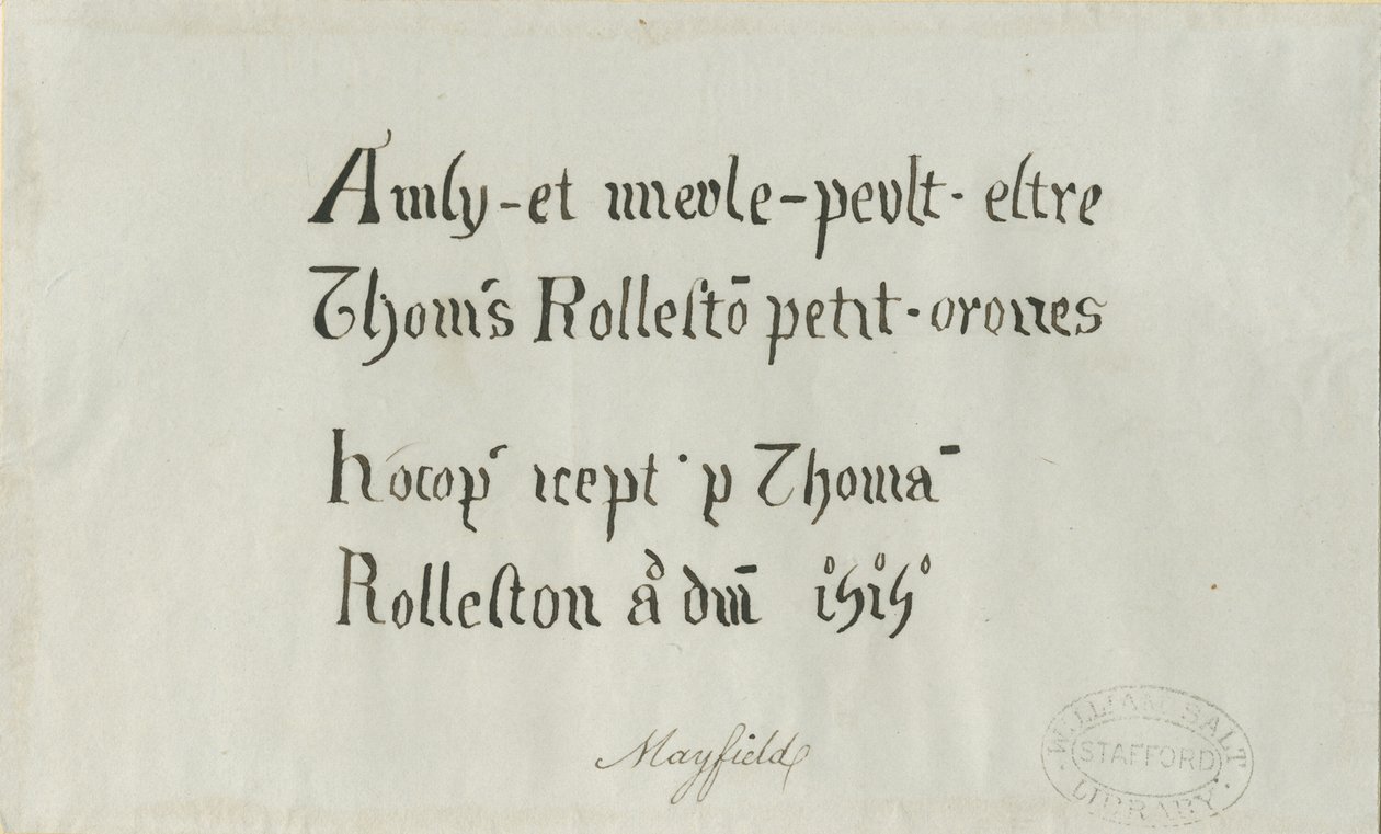 Mayfield Church – Thomas Rolleston felirata: tollrajz, nd [?18. század] alkotó: Unbekannt