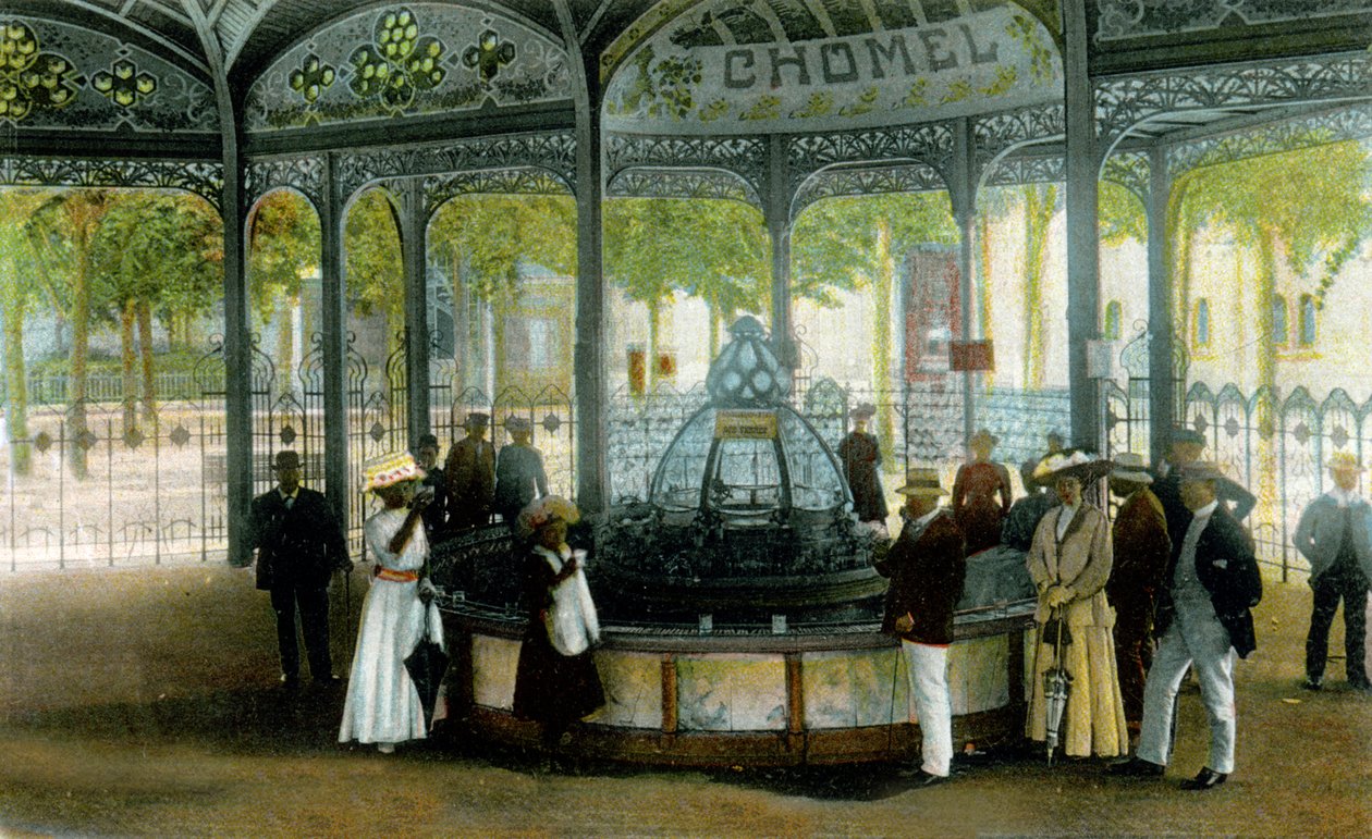 Gyógyszer. Chomel-forrás Vichy-ben, Franciaországban. Képeslap, Franciaország, 1900 körül. alkotó: Unbekannter Künstler