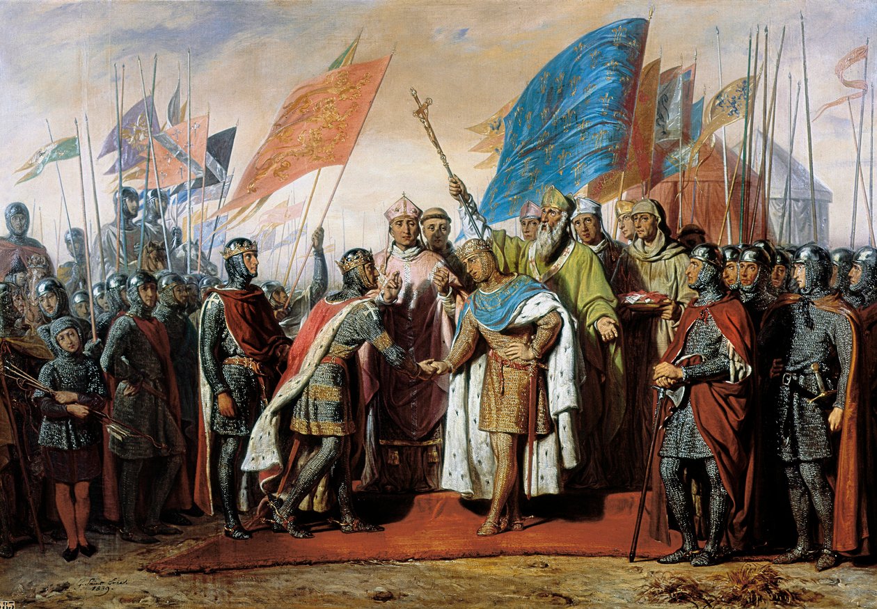 II. Fülöp francia király és II. Henrik angol király találkozója Gisorsban, 1188. január 21. alkotó: Unbekannt