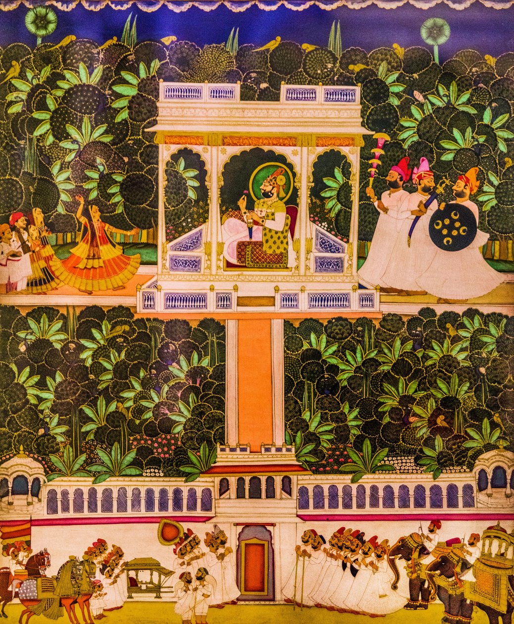 Miniatűr festészet, Mehrangarh erőd, Jodhpur, Jodhpur, Rajasthan, India, Ázsia (fotó) alkotó: Unbekannter Künstler