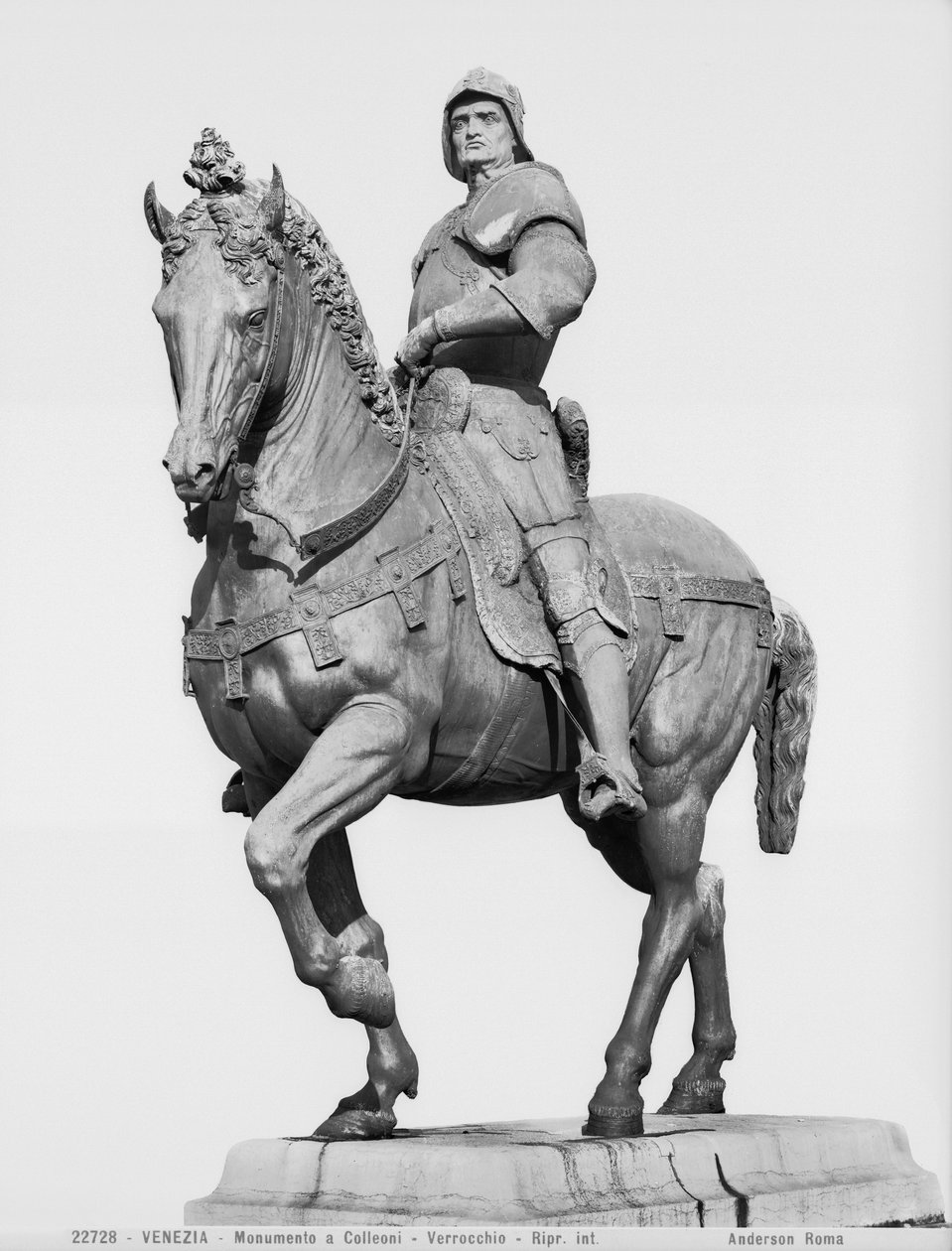 Bartolomeo Colleoni emlékműve, Andrea del Verrocchio (1435-88), Campo San Giovanni e Paolo, Velence (f/w fotó) alkotó: William M. Timlin