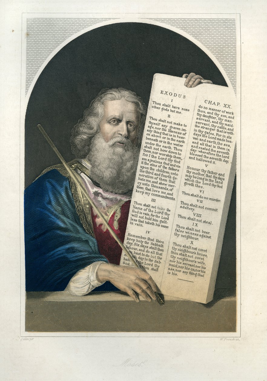 Mózes és a Tízparancsolat - Biblia alkotó: Unbekannter Künstler