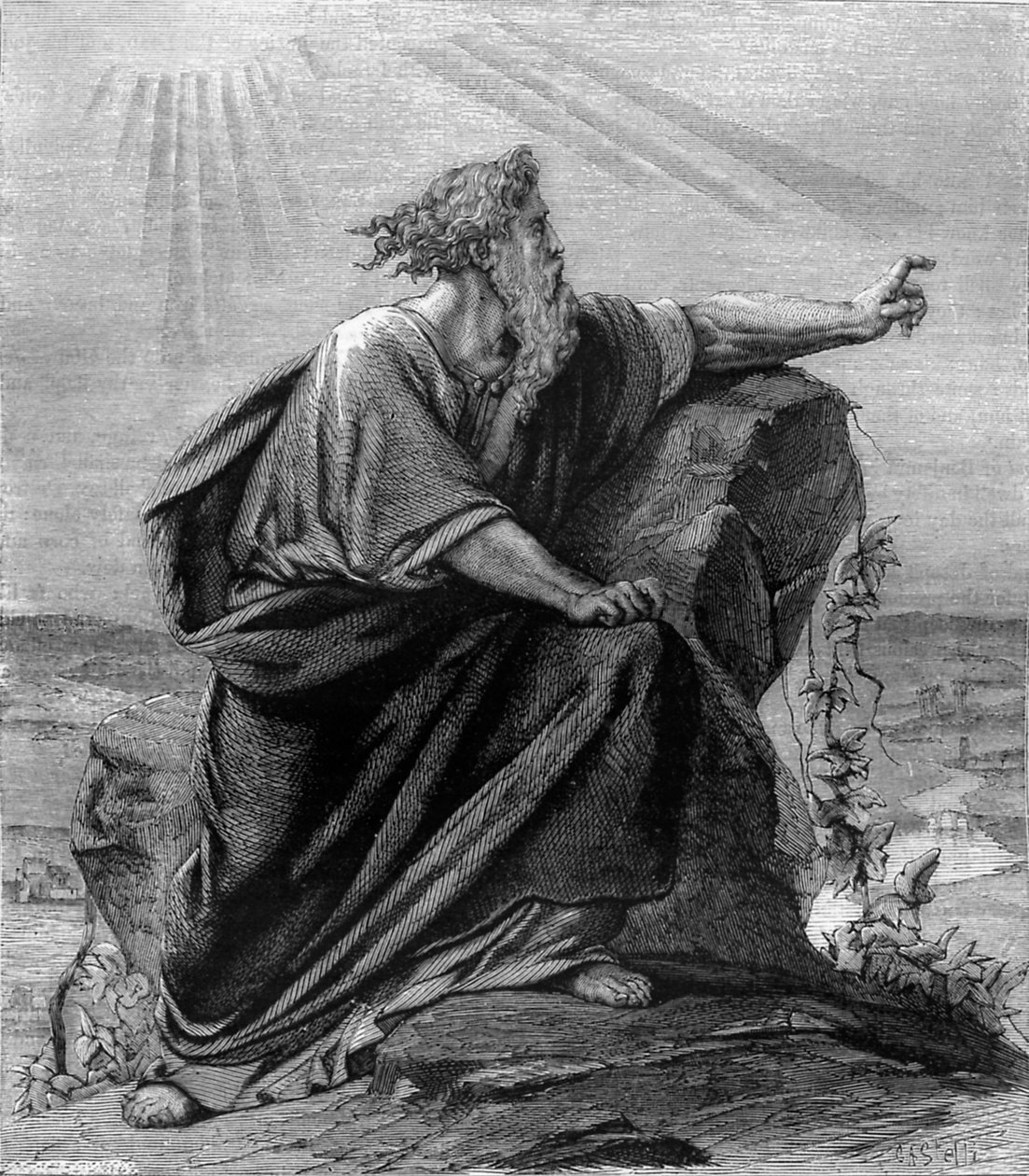 Mózes az ígéret földjén - Biblia alkotó: Unbekannter Künstler