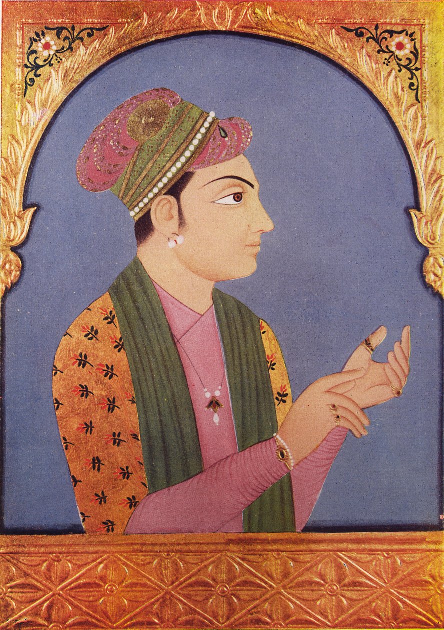 Muhammad Zafar Khan 18. század ; Muhammad Zafar Khan alias Safadar Khan Babi ; Sher Khan Babi fia ; Junagadh ; Gudzsarát ; India alkotó: Unbekannter Künstler