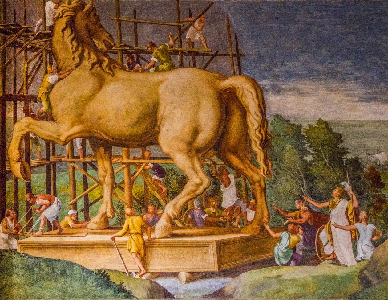 Falfestmény a Palazzo Duccale-ben, Királyi Palota, San Giorgio-kastély, Mantova, Lombardia, Olaszország, Európa (fotó) alkotó: Unbekannter Künstler