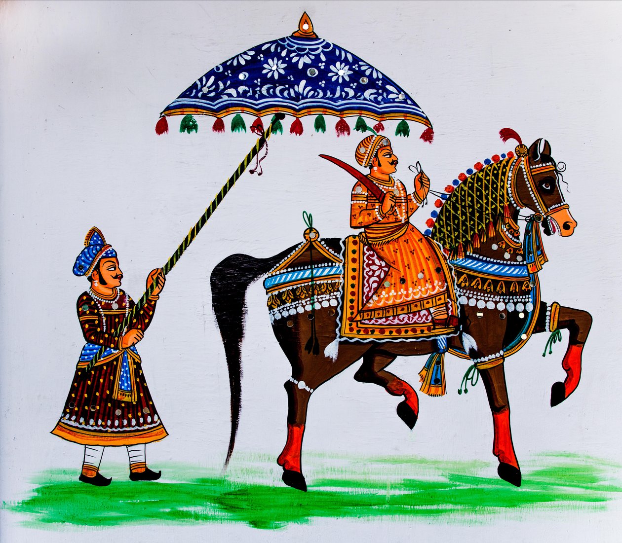 Falfestmény az óvárosban, Udaipur, Udaipur, Rajasthan, India, Ázsia (fotó) alkotó: Unbekannter Künstler
