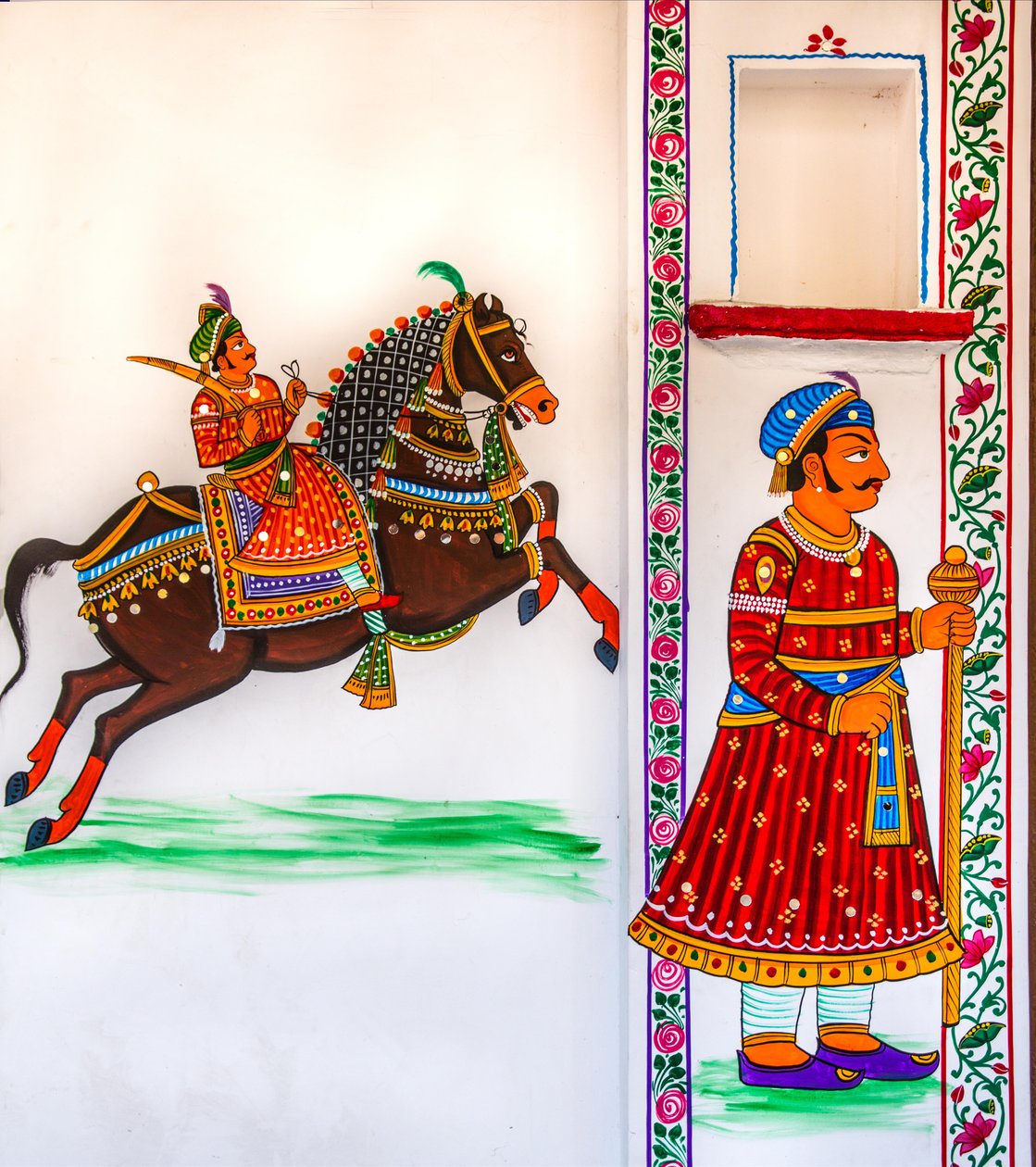 Falfestmény az óvárosban, Udaipur, Udaipur, Rajasthan, India, Ázsia (fotó) alkotó: Unbekannter Künstler