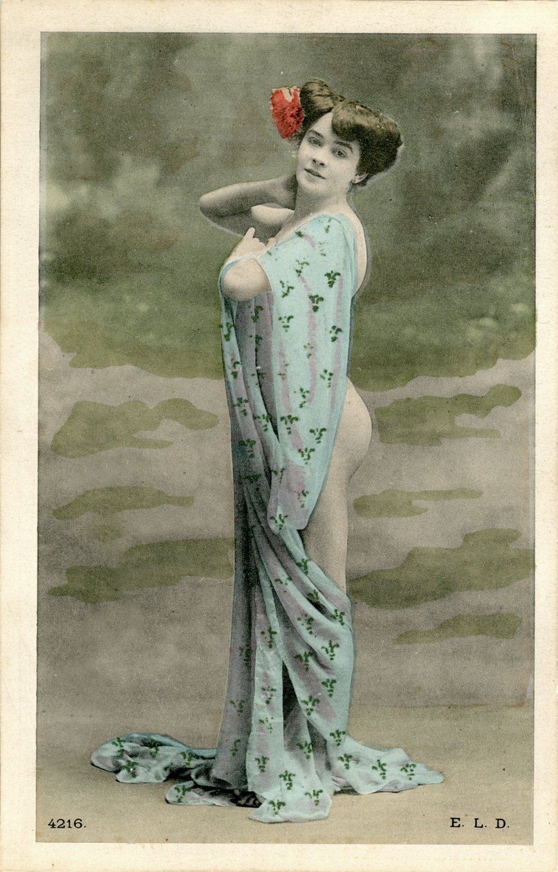 meztelen nő, c. 1900-as évek eleje (képeslap) alkotó: Alec Hunter