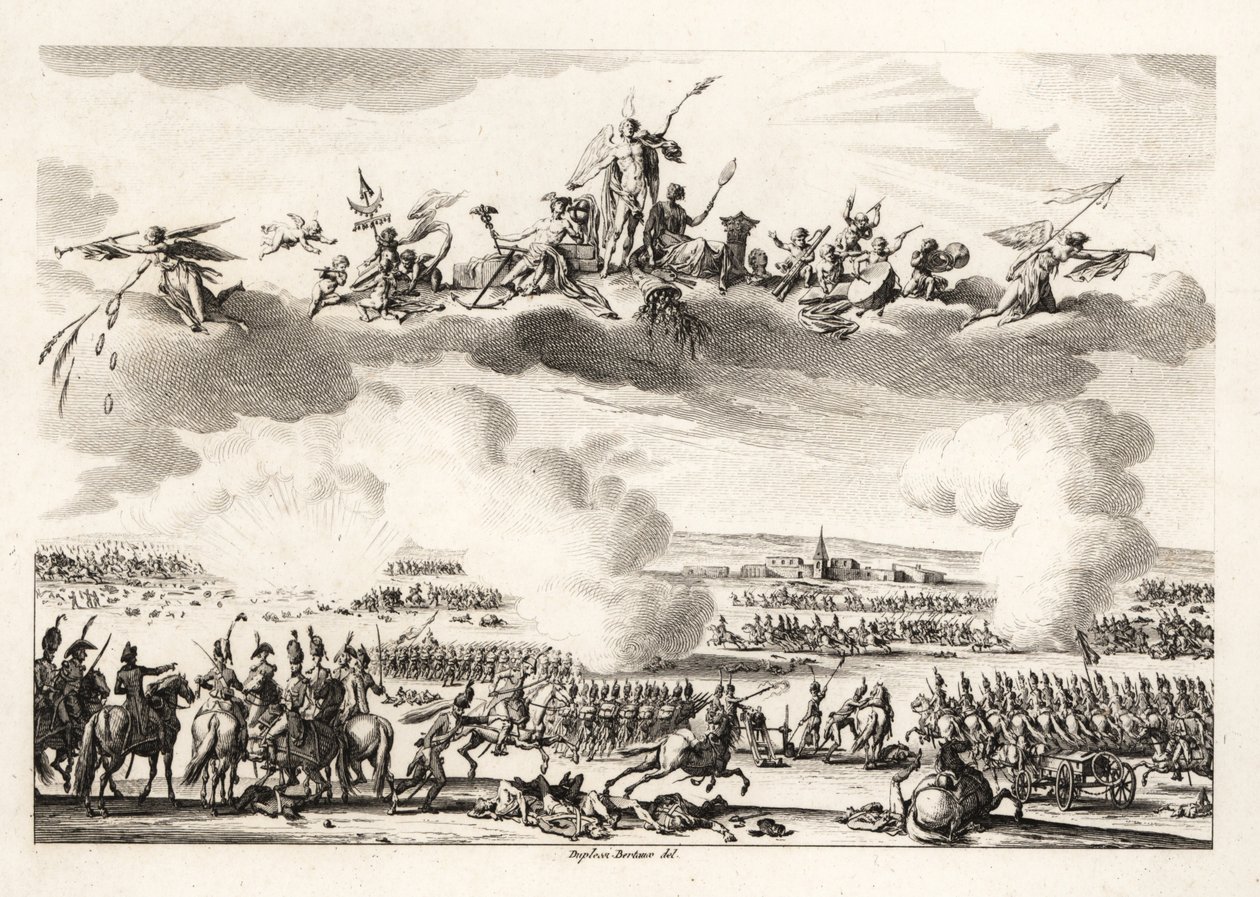 Napóleon Bonaparte, a Francia Köztársaság első konzulja, a francia hadsereg parancsnoka a marengói csatában alkotó: Unbekannt