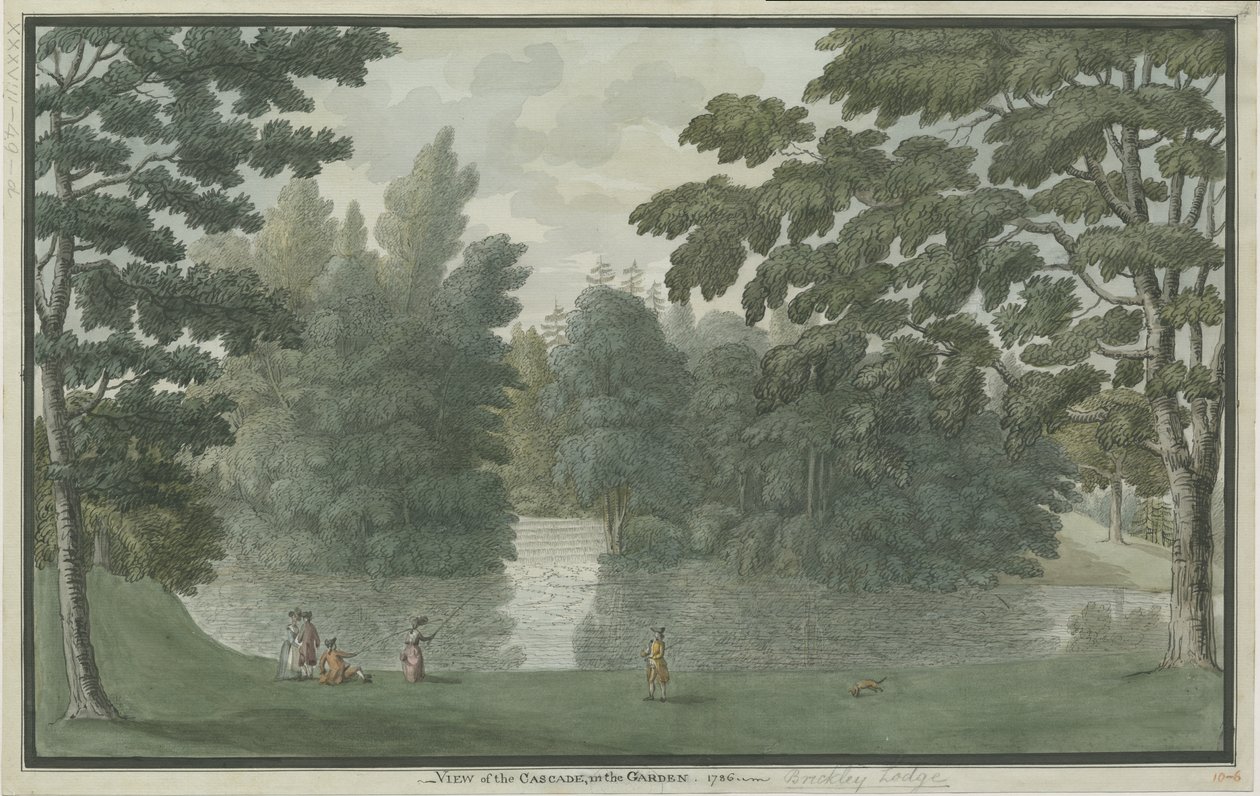 Needwood – Brickley Lodge: vízfestmény, 1786 alkotó: Unbekannt