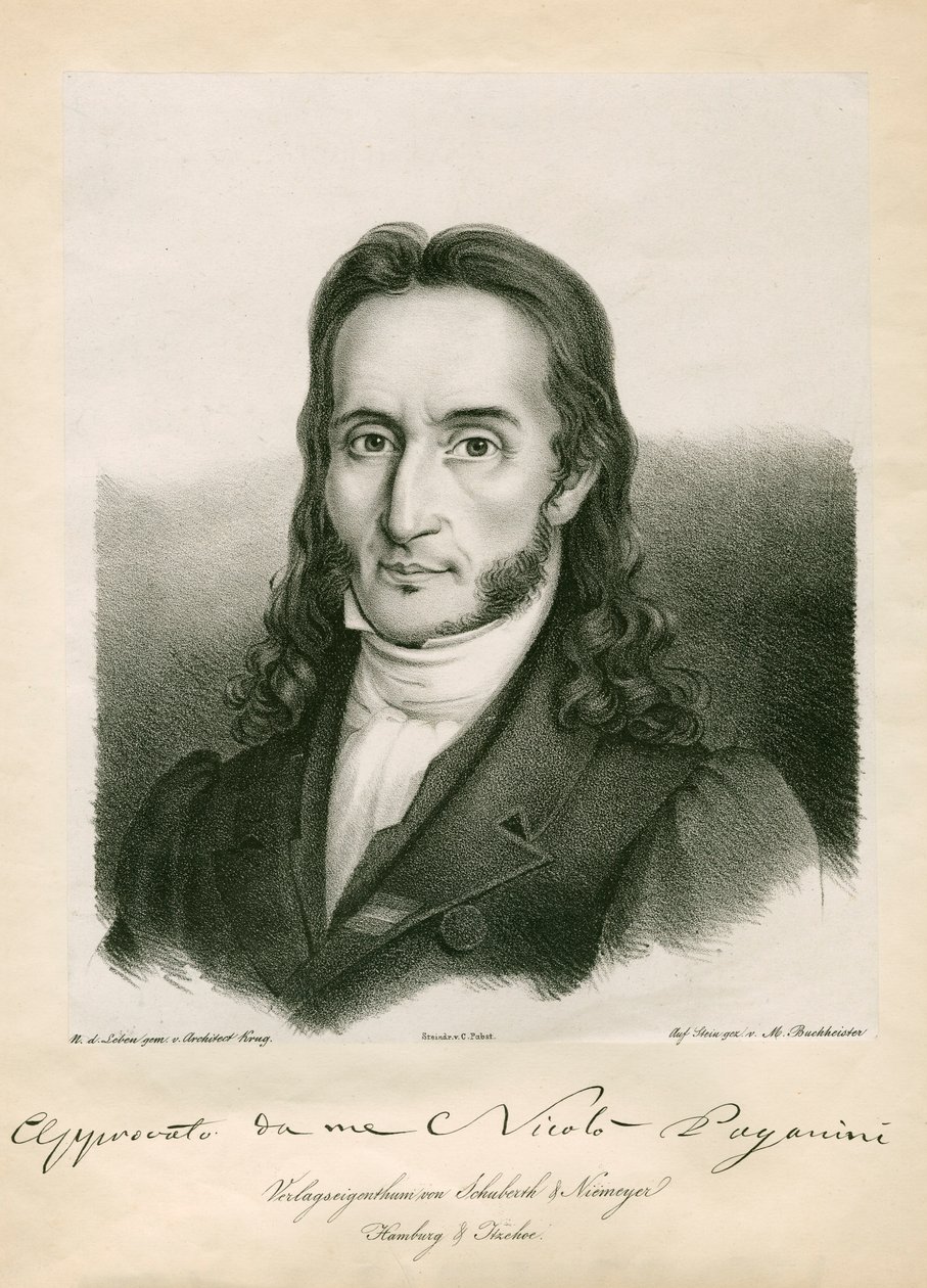 Niccolo Paganini - portré alkotó: Unbekannt