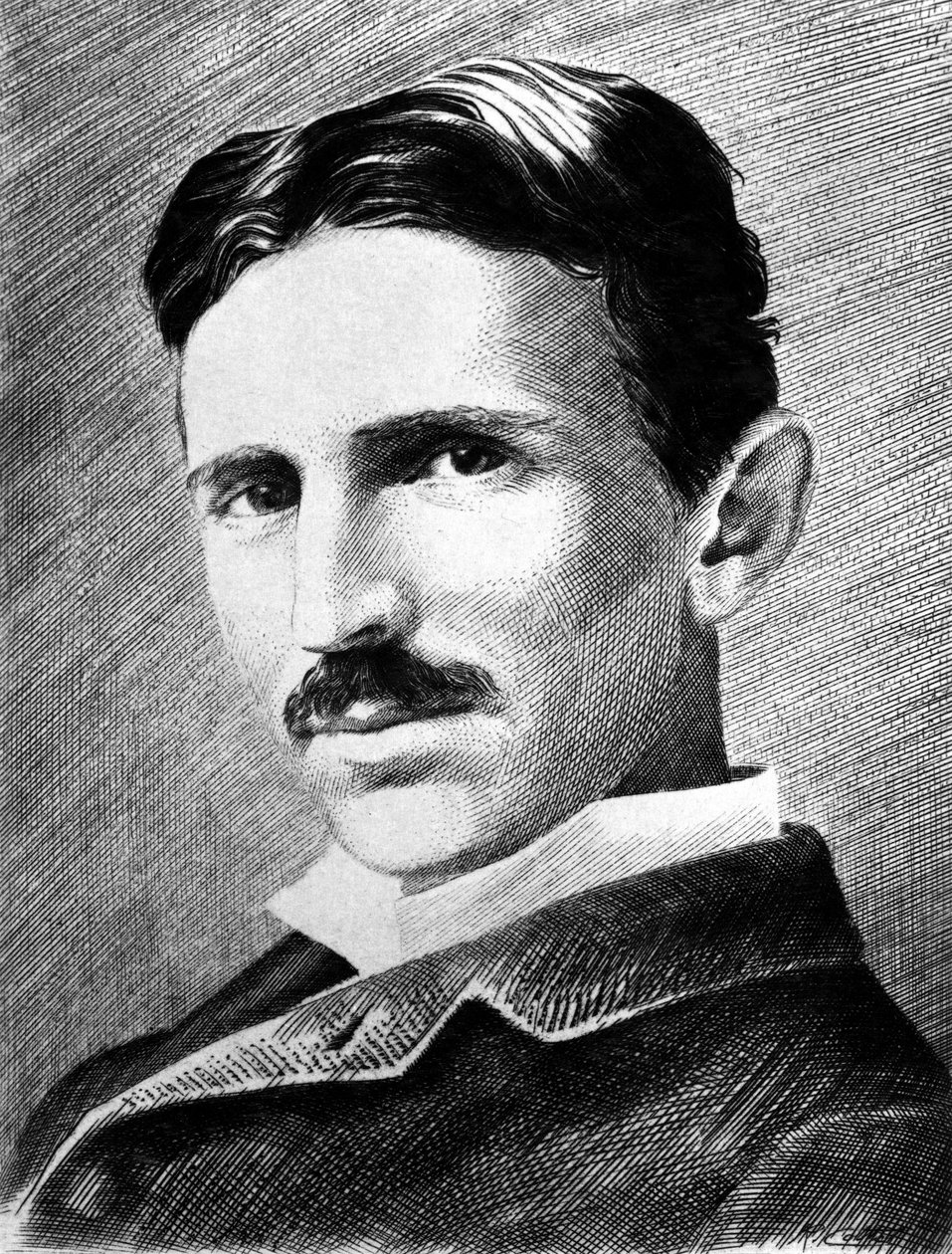 Nikola Tesla, horvát származású szerb mérnök, fizikus és feltaláló, 1885. alkotó: Unbekannter Künstler