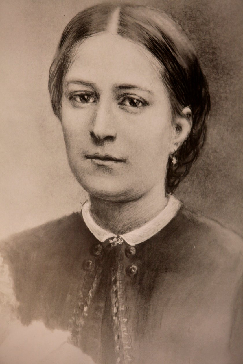 Notre-Dame-des-Victoires-bazilika; Lajos és Zelie Martin kápolnája; Zelie Martin portréja; Párizs, Franciaország alkotó: Unbekannt