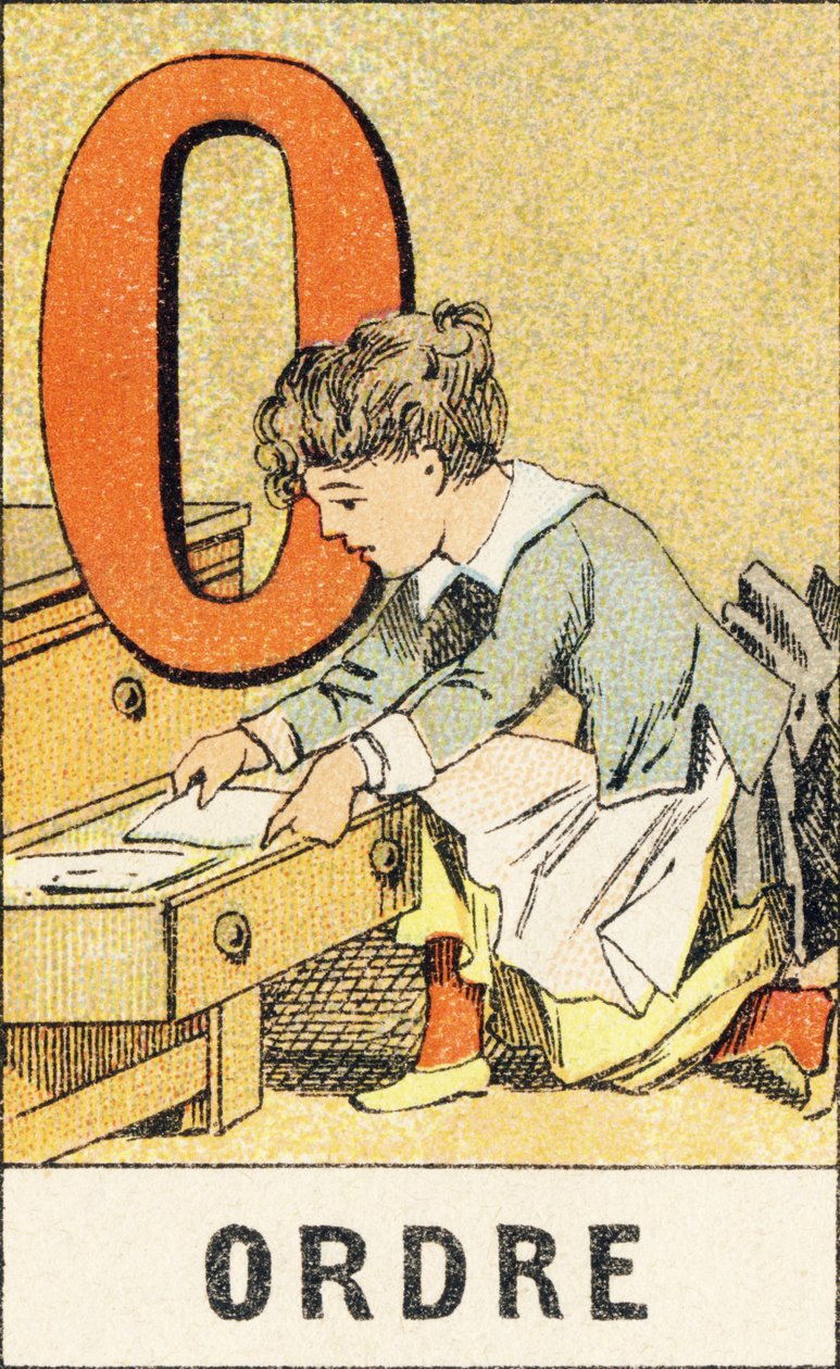 O: Megrendelés - A kislányok ABCD-jéből kivont metszet. Pellerin & Cie, nyomda-kiadó, Epinal, 1890 körül. Serie A. Méretek: 19 x 13,5 cm. alkotó: Unbekannt