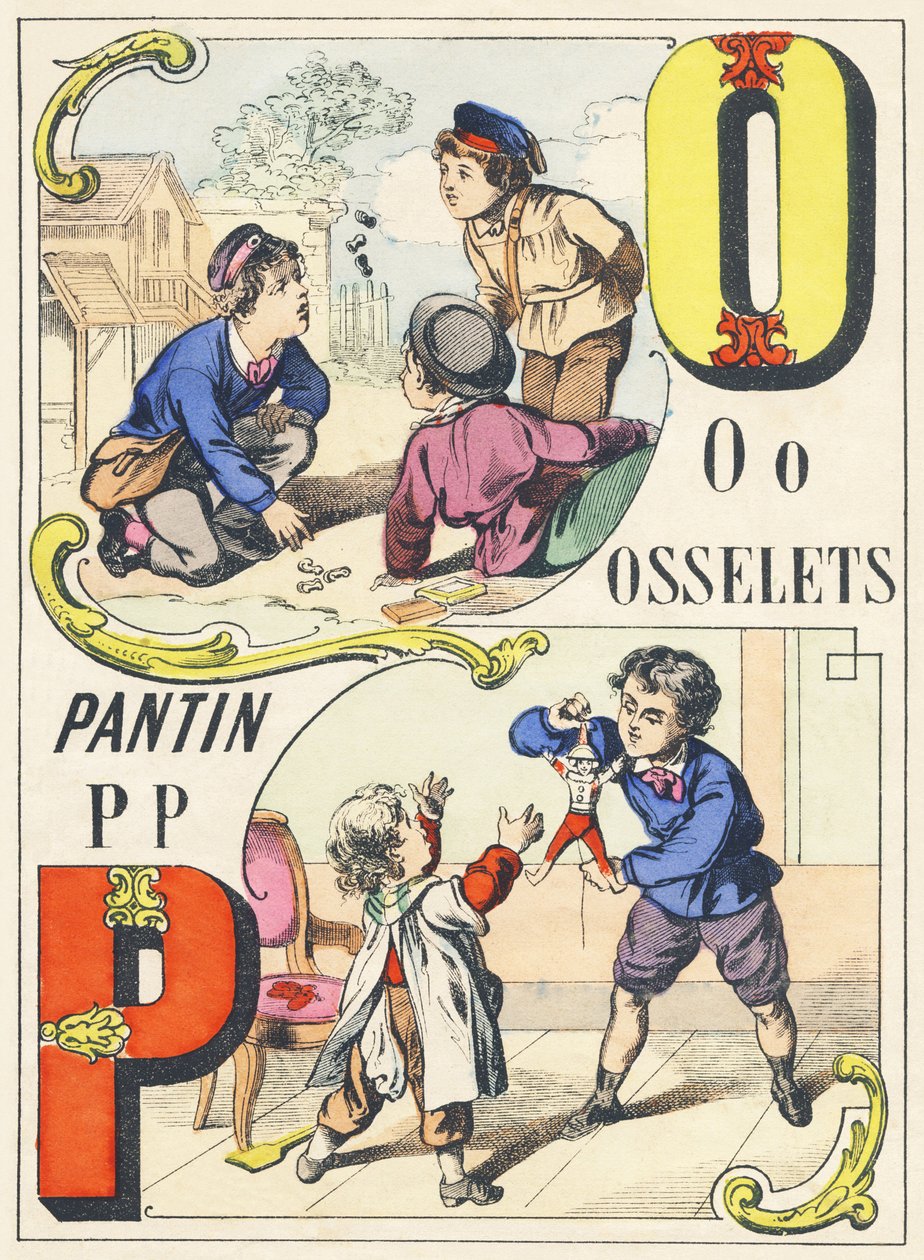 O P: ossicles, puppet - Games Alphabet, 1890 körül (illusztráció) alkotó: Unbekannt