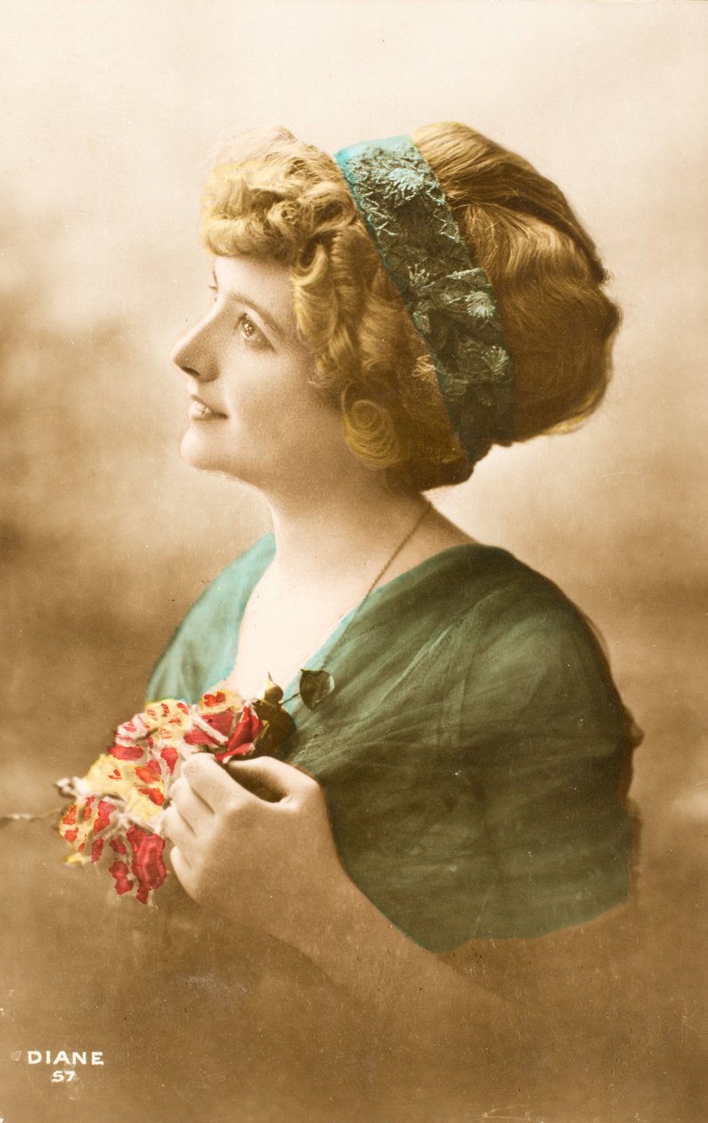 Régi képeslap/Diana/Woman Belle Epoque alkotó: William M. Timlin