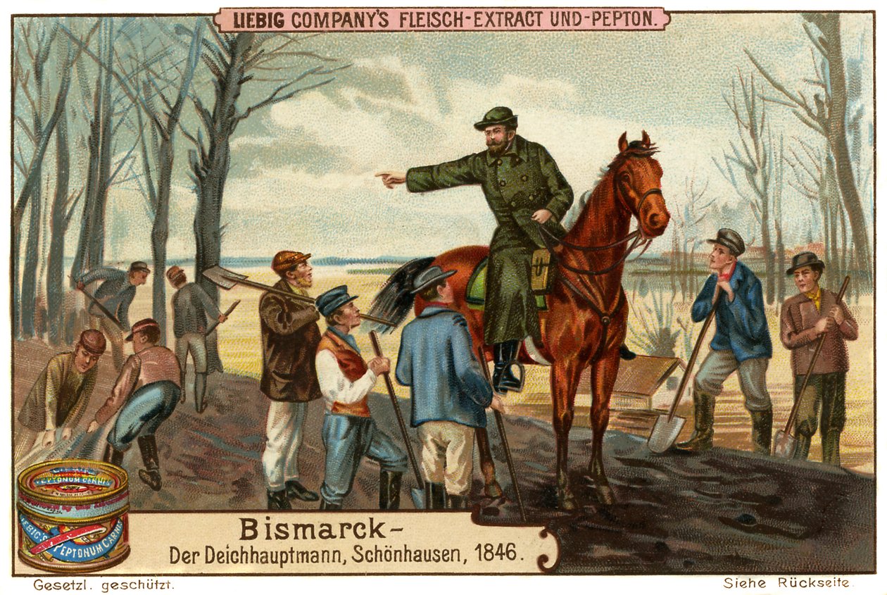 Otto von Bismarck gátmesterként 1846-ban alkotó: Unbekannter Künstler