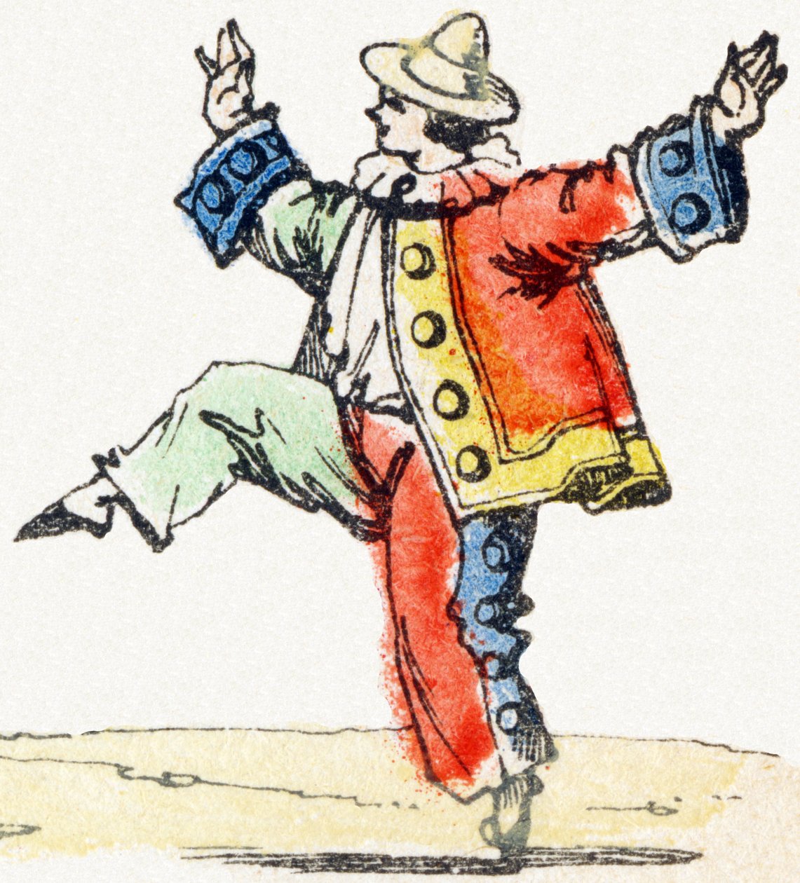 P – Pierrot – Gyermekszórakoztató ábécé 1890 körül (litográfia) alkotó: Unbekannt