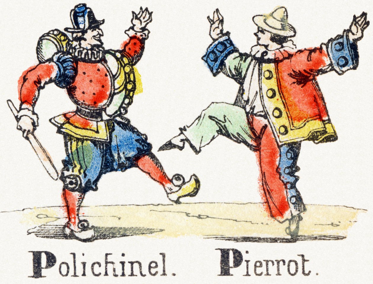 P – Polichinelle Pierrot – Child Entertainment Alphabet c.1890 (litográfia) alkotó: Unbekannt