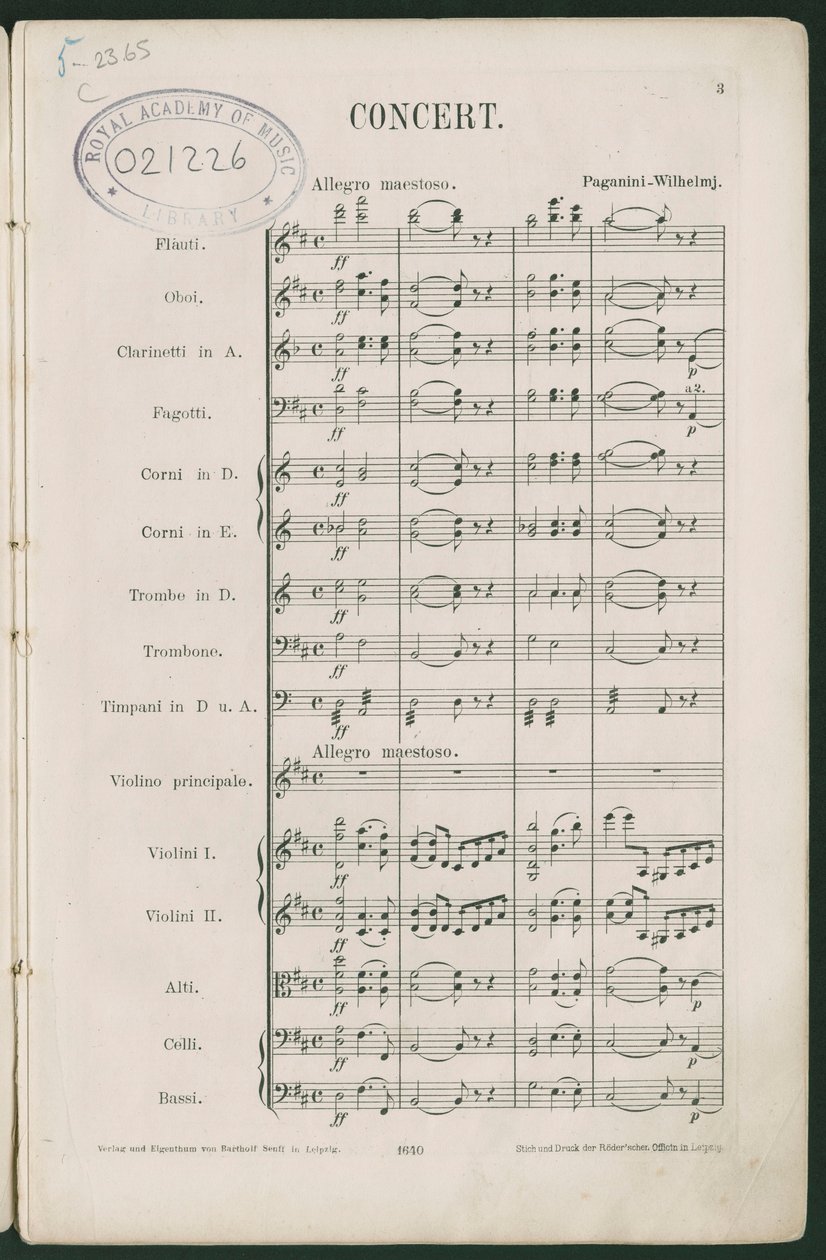 Paganini 1. hegedűverseny, op 6 alkotó: Unbekannter Künstler