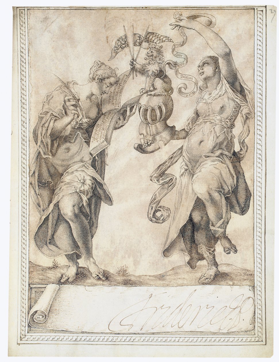 Oldal a Philipp Hainhofer, 1596-1633 Amicorum albumából alkotó: Unbekannt