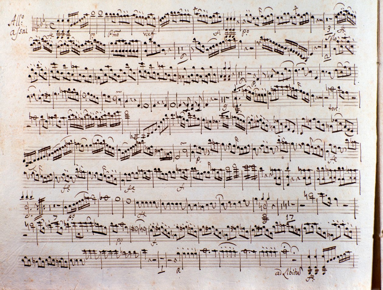 Pleyel Sinfonia concertante kottájának oldala alkotó: Unbekannter Künstler