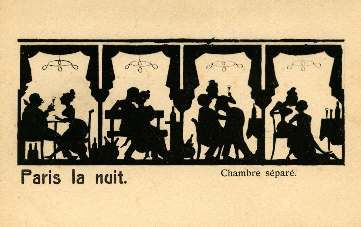 Párizs éjjel ("Paris la nuit"), 1900 körül. alkotó: Unbekannter Künstler