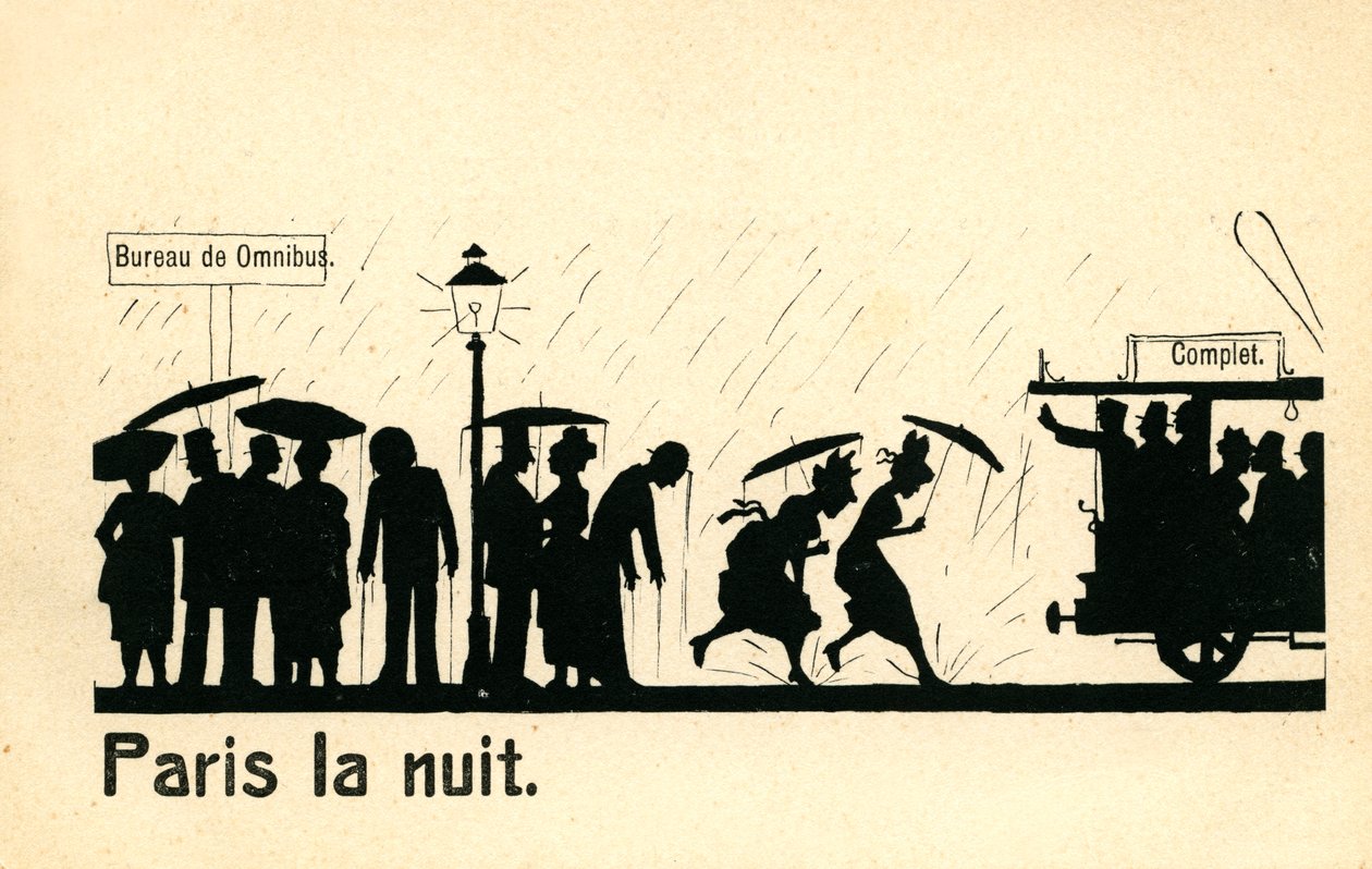 Párizs éjjel ("Paris la nuit"), 1900 körül. alkotó: Unbekannter Künstler